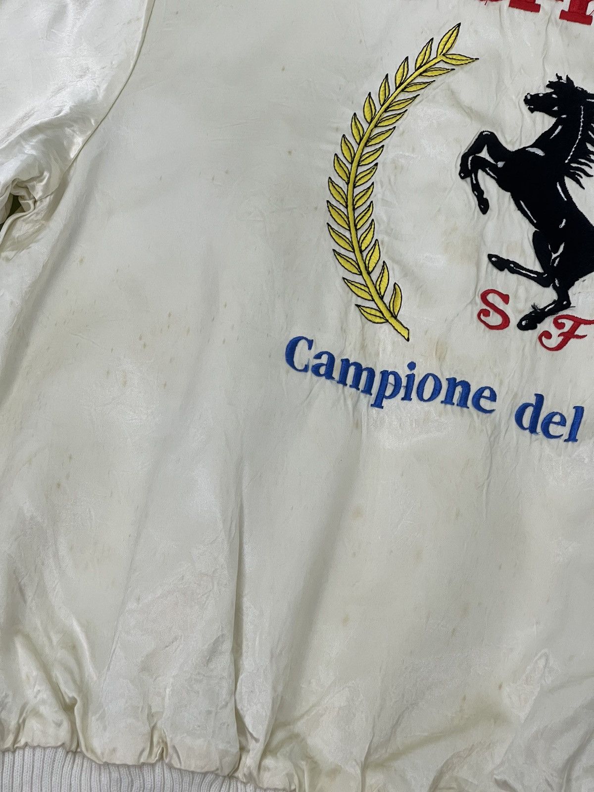 Sports Specialties 90s Ferrari World Champion Bomber Satin Embroydery 4🟩0 Size US L / EU 52-54 / 3 - 5 Thumbnail