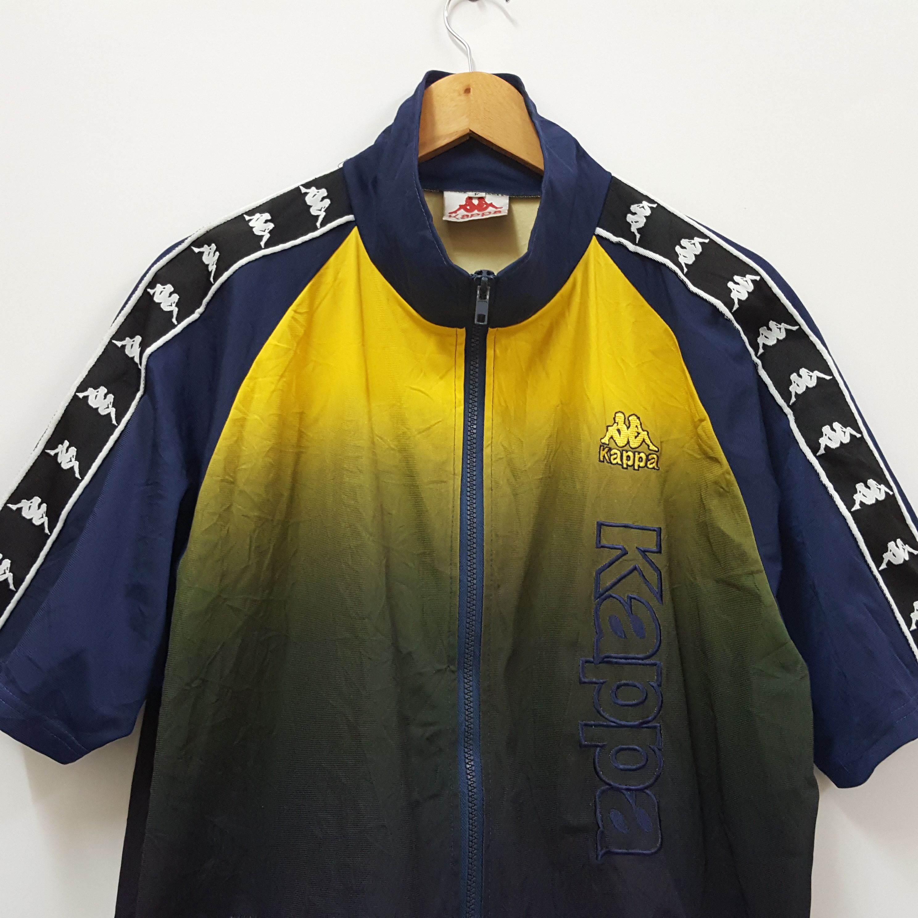 Kappa × Vintage Vintage Kappa stripe big logo colour sweater jacket Size US XL / EU 56 / 4 - 3 Thumbnail