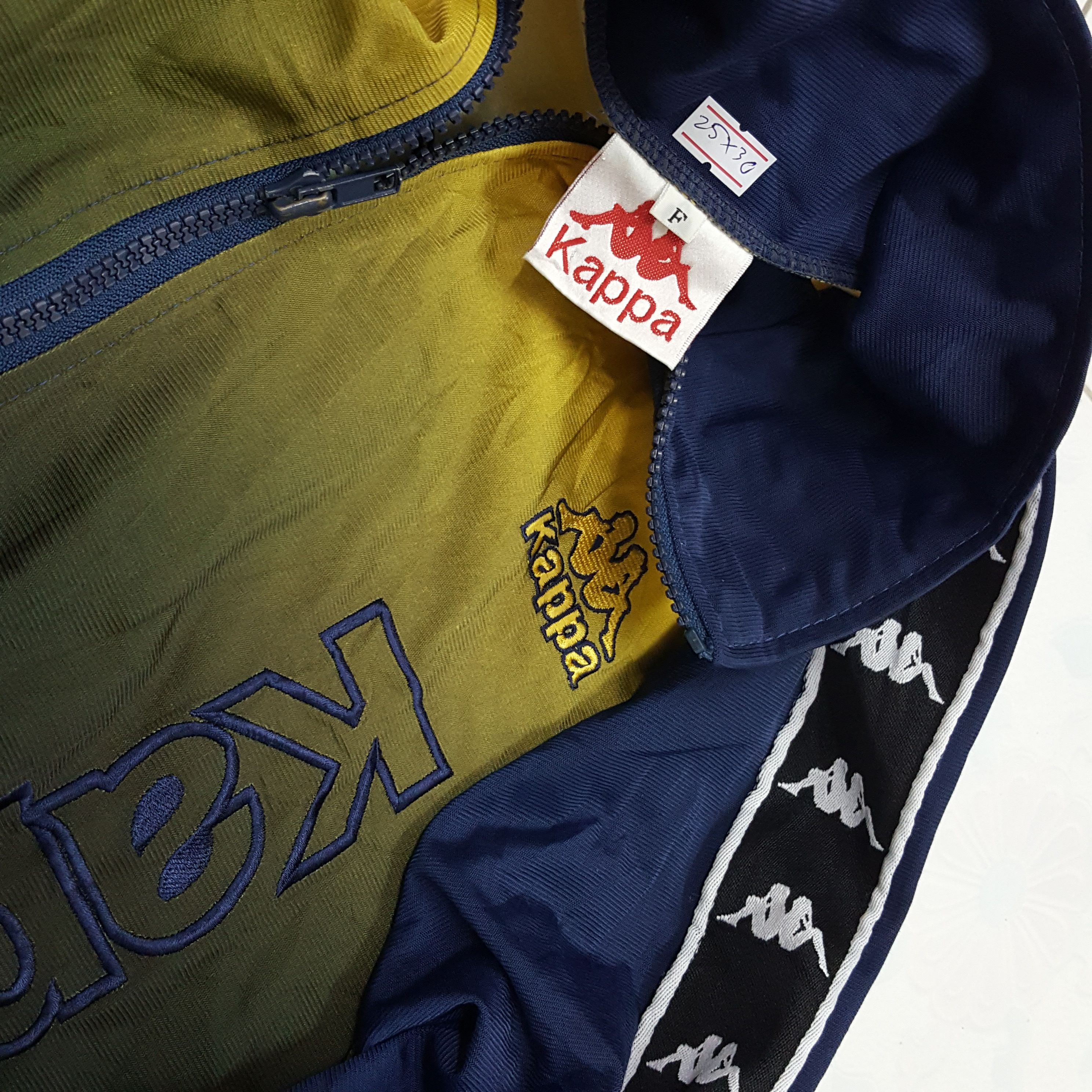 Kappa × Vintage Vintage Kappa stripe big logo colour sweater jacket Size US XL / EU 56 / 4 - 4 Thumbnail
