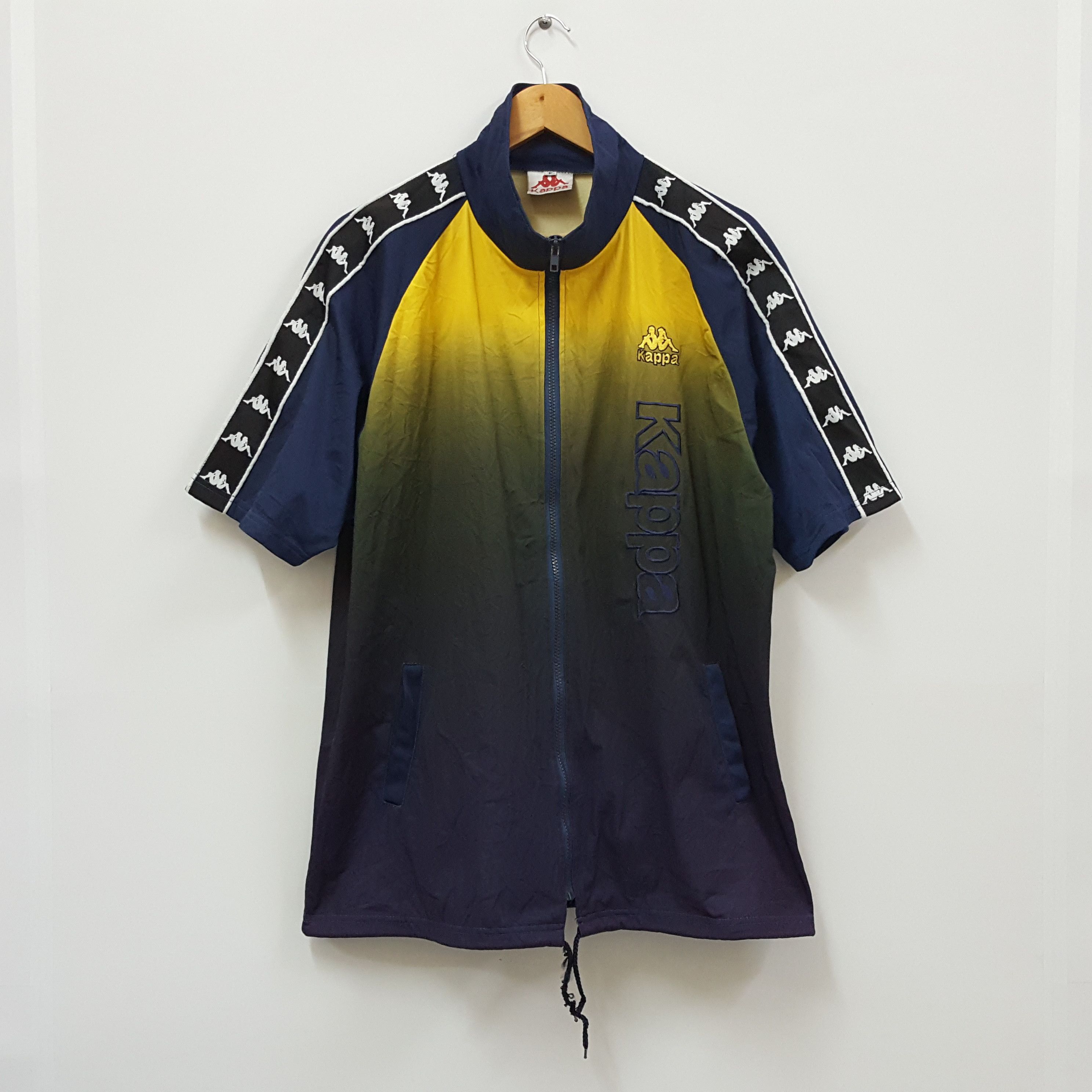 Vintage Kappa stripe big logo colour sweater jacket