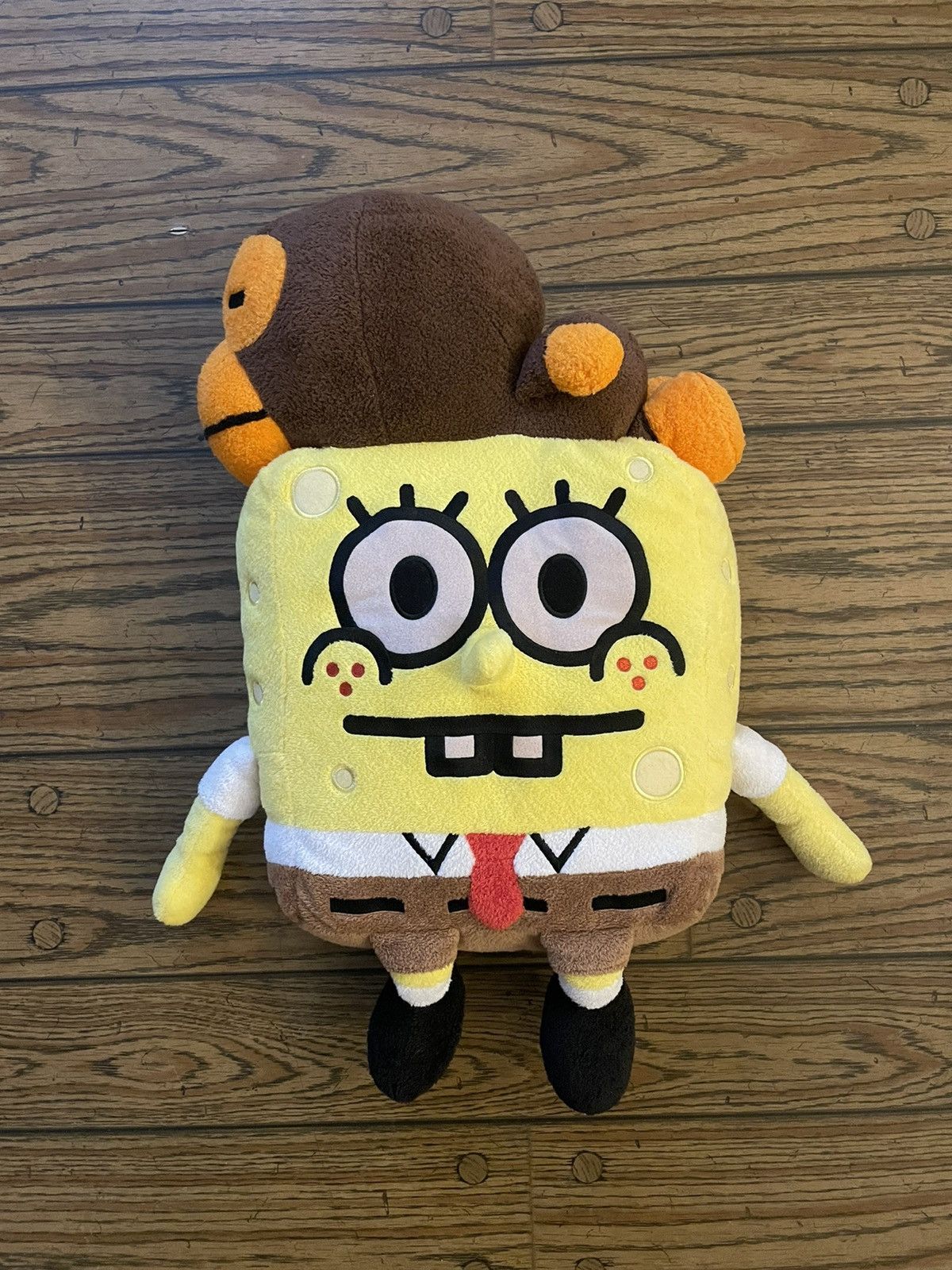 image of Bape X Spongebob Large Plush Cushion Pillow in Yellow, Men's