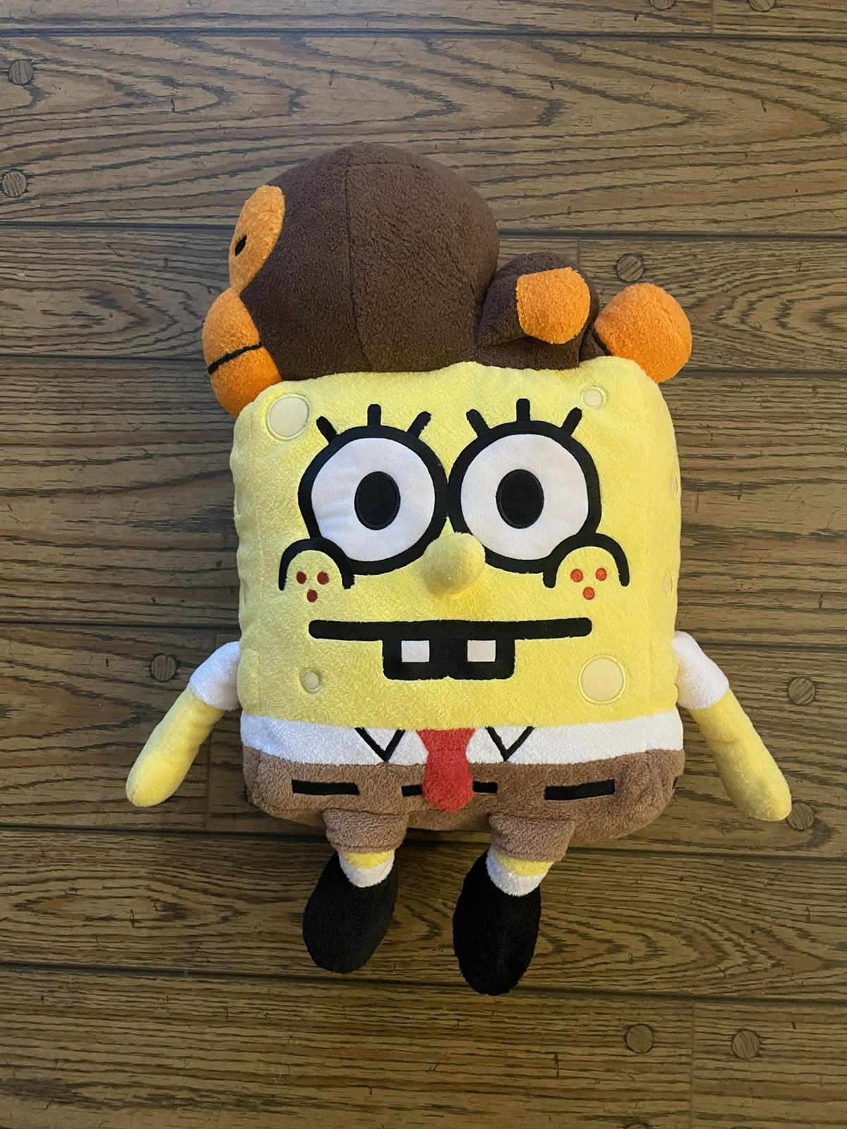 image of Bape X Spongebob Large Plush Cushion Pillow in Yellow, Men's