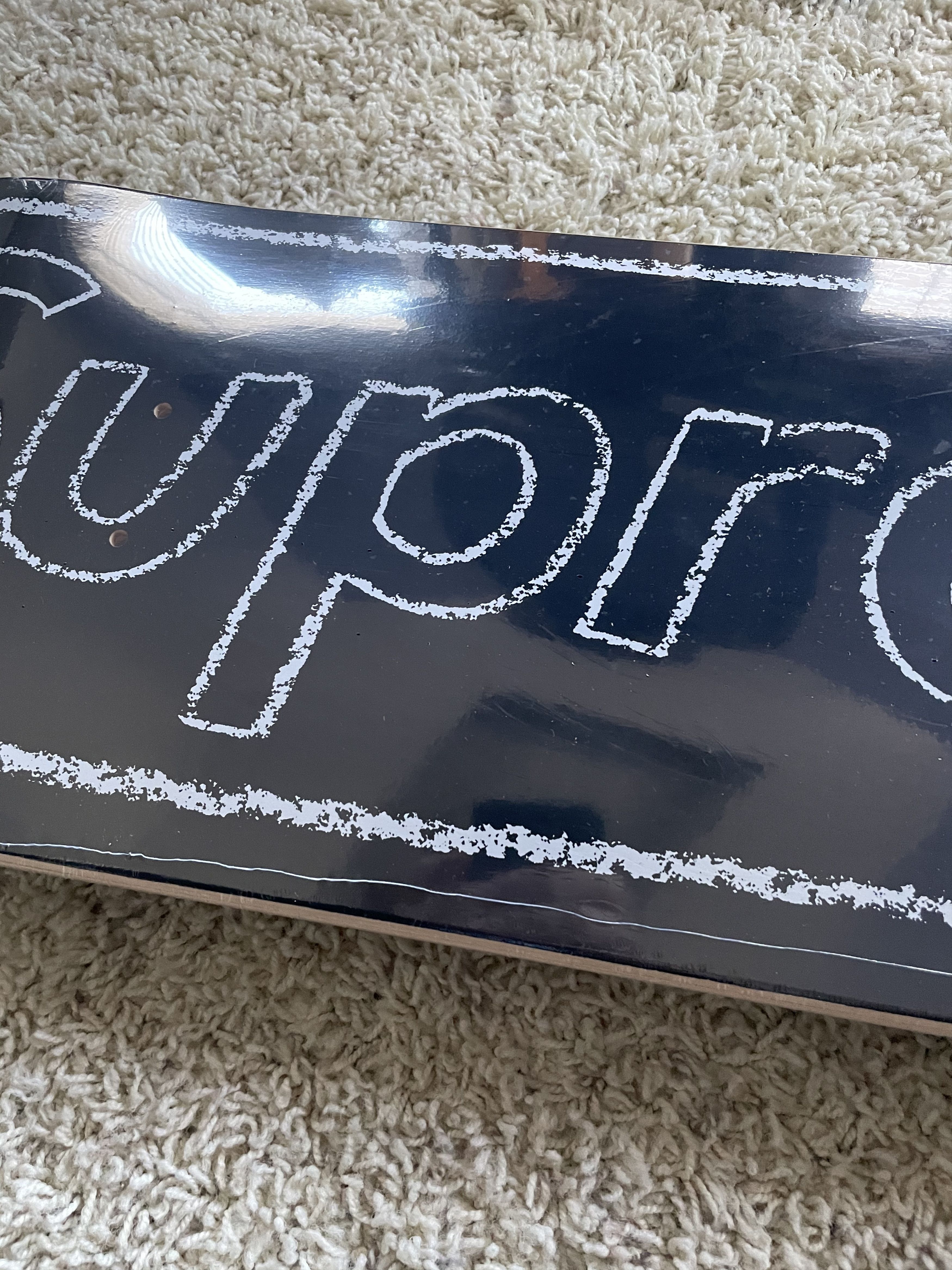 Kaws × Supreme KAWS Chalk Logo Skateboard Deck - Black Size ONE SIZE - 3 Thumbnail