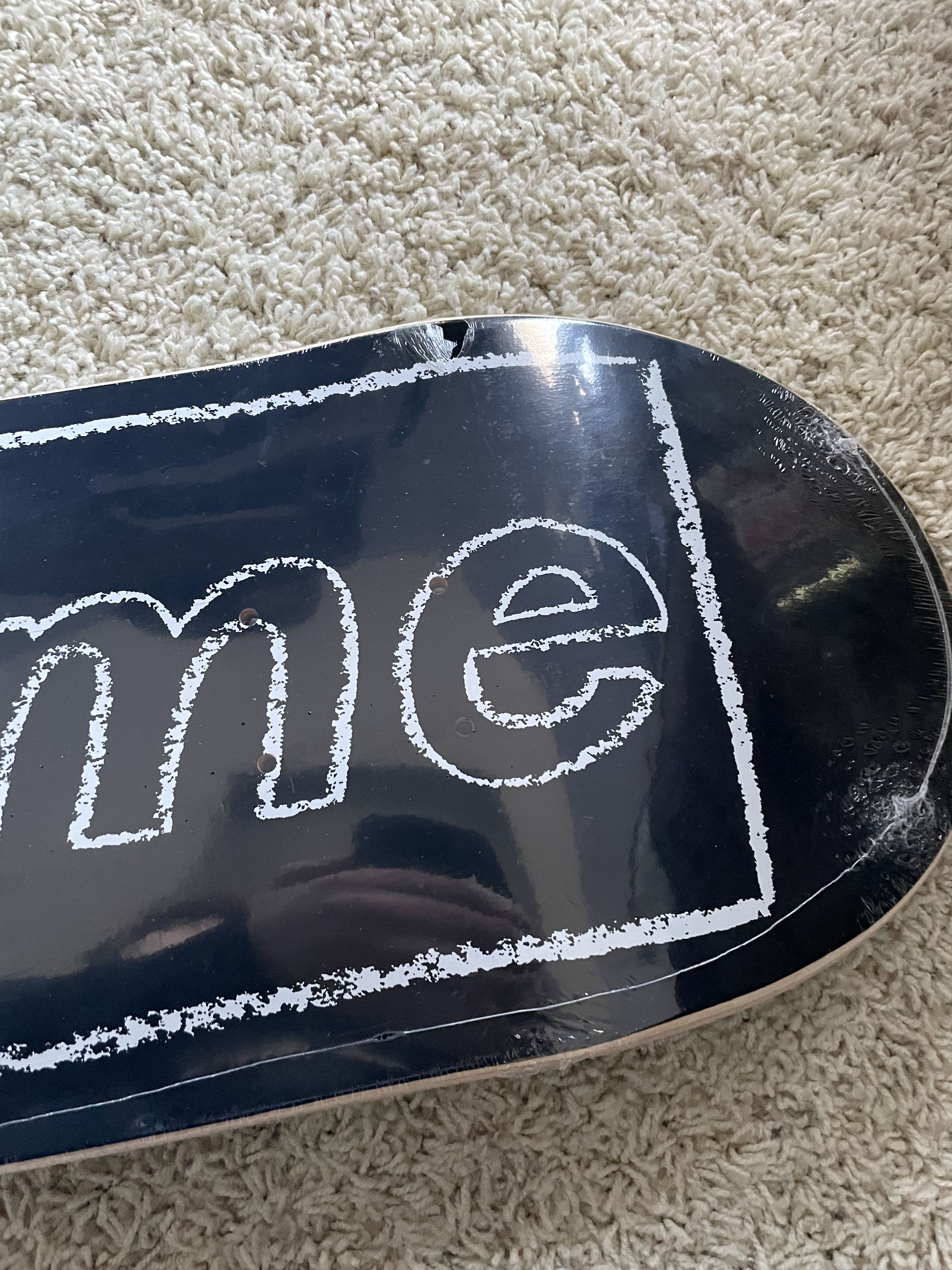 Kaws × Supreme KAWS Chalk Logo Skateboard Deck - Black Size ONE SIZE - 4 Thumbnail