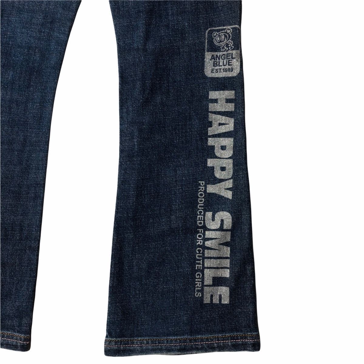 Japanese Brand 90s Angel Blue Star Pocket Glitter Denim Pants Size US 28 / EU 44 - 5 Thumbnail