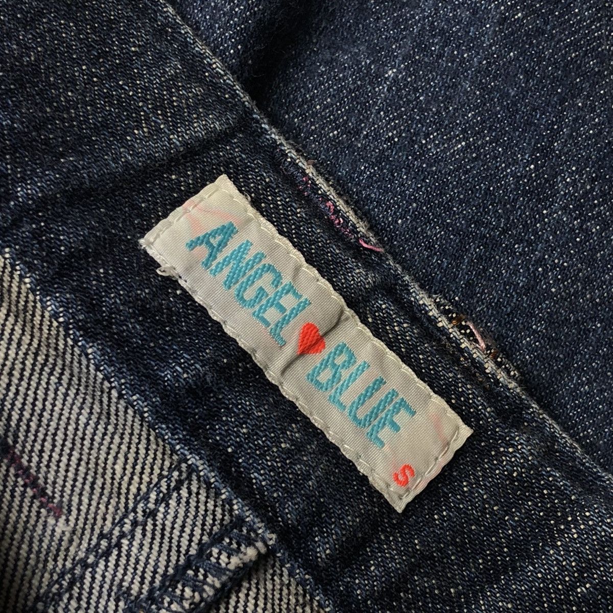 Japanese Brand 90s Angel Blue Star Pocket Glitter Denim Pants Size US 28 / EU 44 - 6 Thumbnail