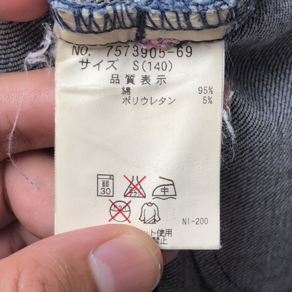 Japanese Brand 90s Angel Blue Star Pocket Glitter Denim Pants Size US 28 / EU 44 - 8 Thumbnail