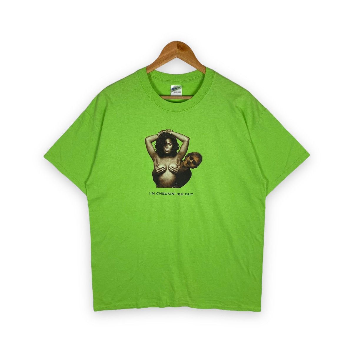 Band Tees × Vintage JANET JACKSON I'M CHECKIN' 'EM OUT T SHIRT PARODY FUNNY Size US L / EU 52-54 / 3 - 1 Thumbnail
