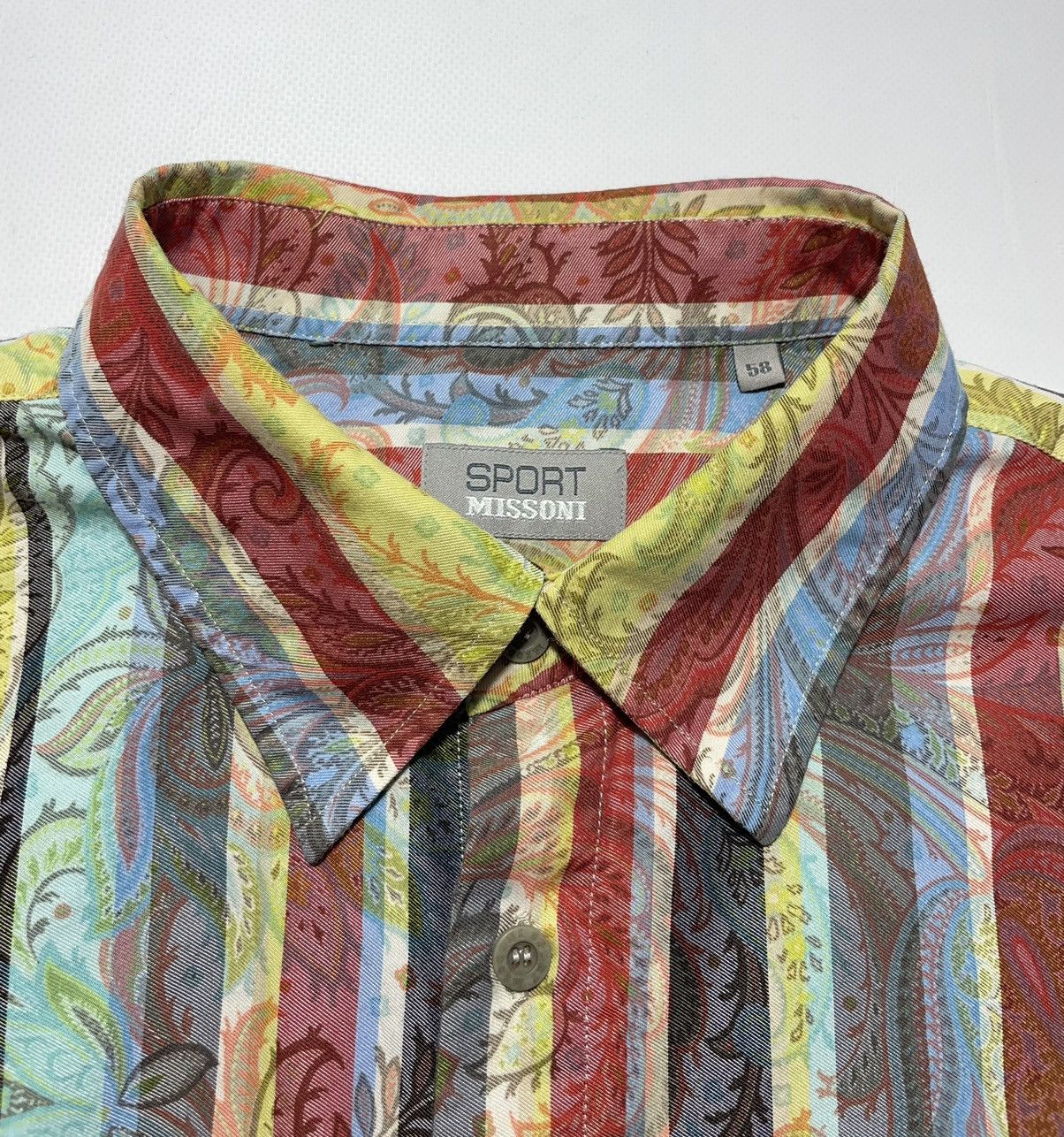 Missoni Missoni Sport Stripped Flowers Shirt Size US XXL / EU 58 / 5 - 7 Thumbnail
