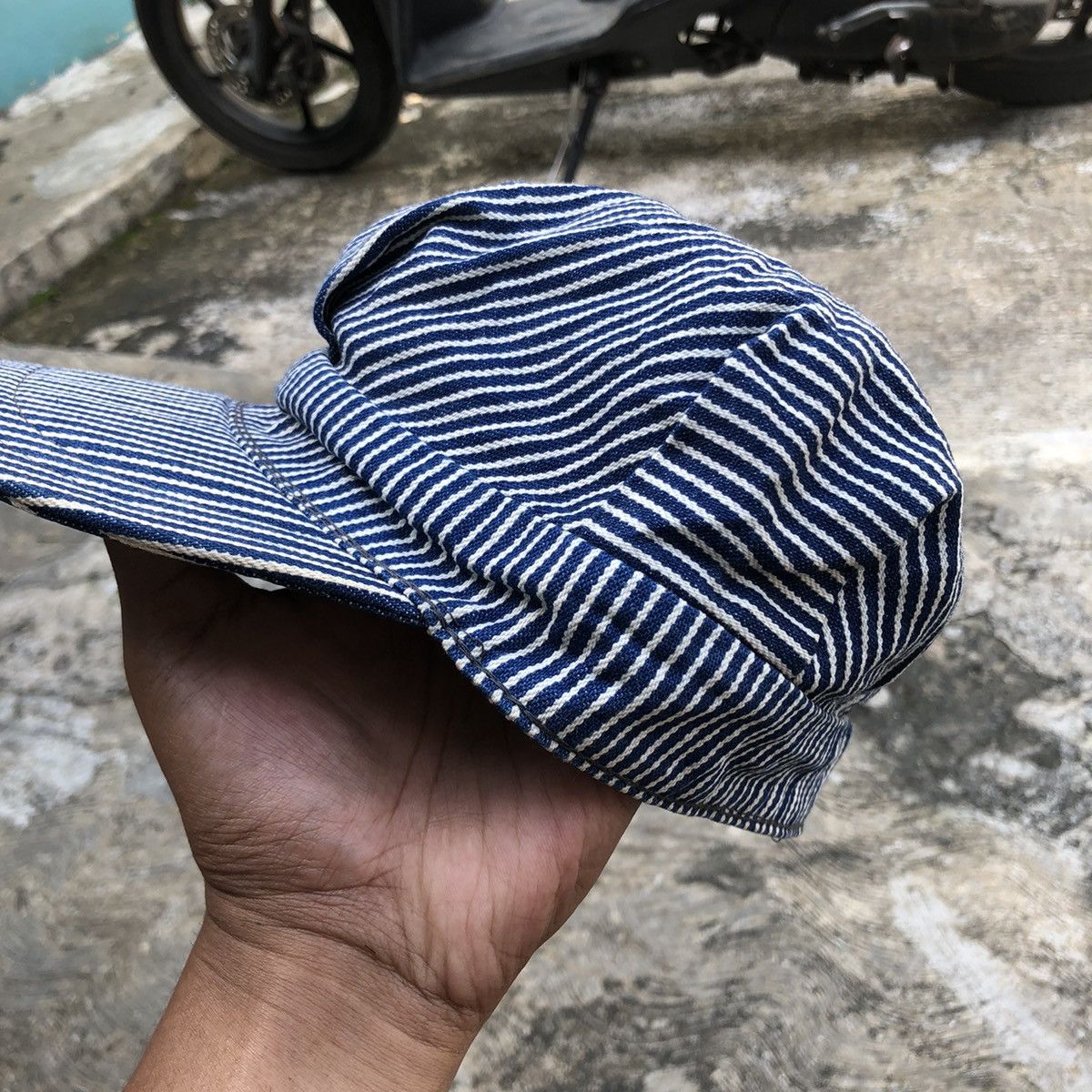 Other Vintage Worker Hat Hickory Stripe Size ONE SIZE - 2 Thumbnail