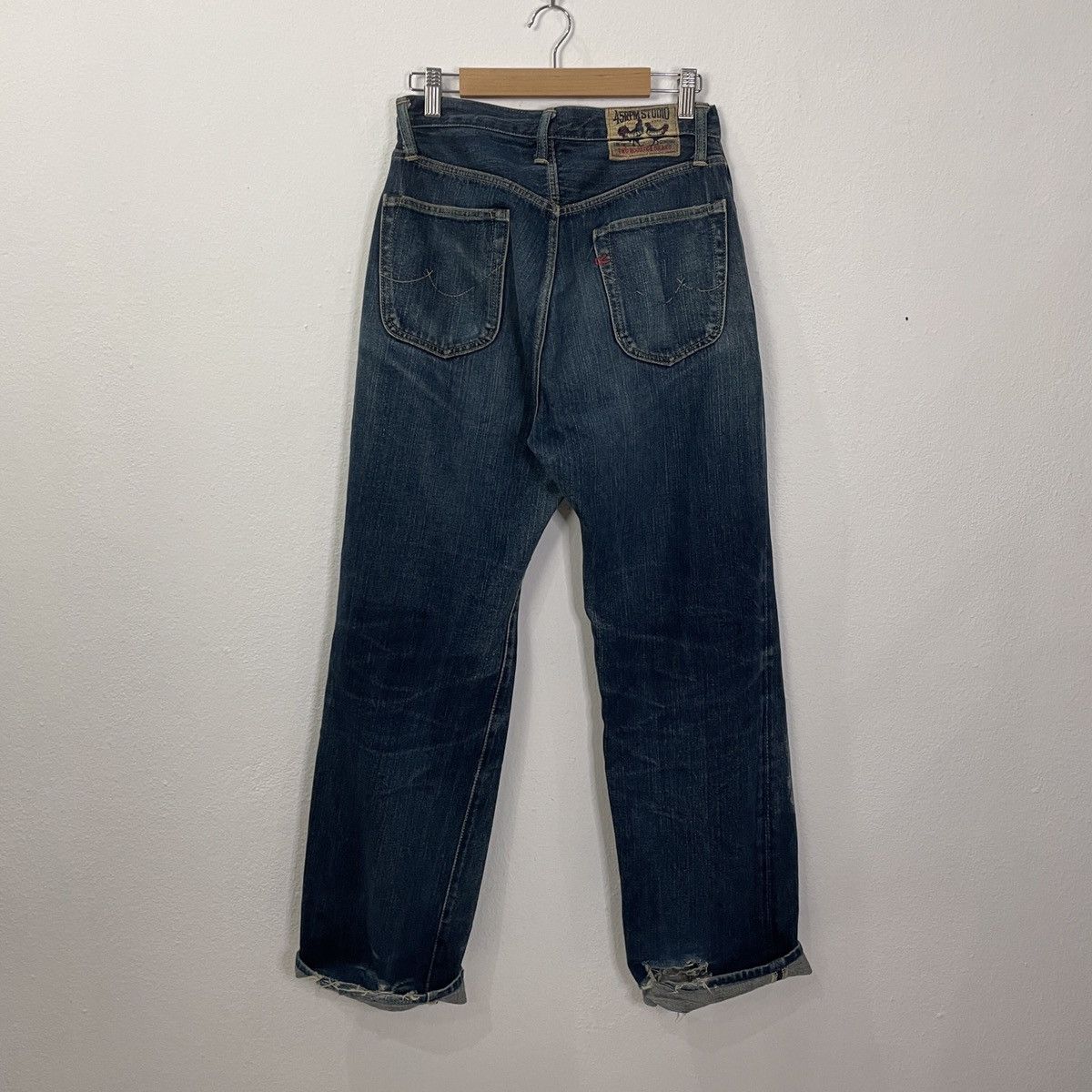 45rpm Vintage R 45Rpm Distressed Denim Jeans Size US 27 - 7 Thumbnail