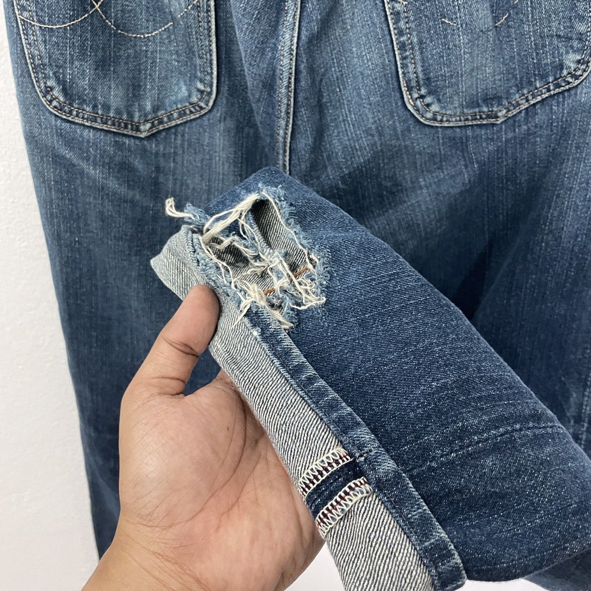 45rpm Vintage R 45Rpm Distressed Denim Jeans Size US 27 - 11 Thumbnail