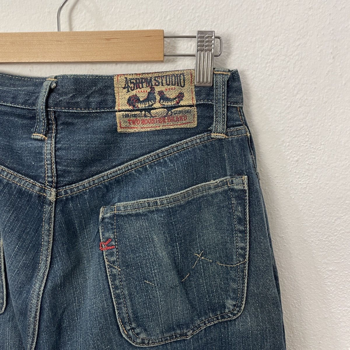 45rpm Vintage R 45Rpm Distressed Denim Jeans Size US 27 - 8 Thumbnail