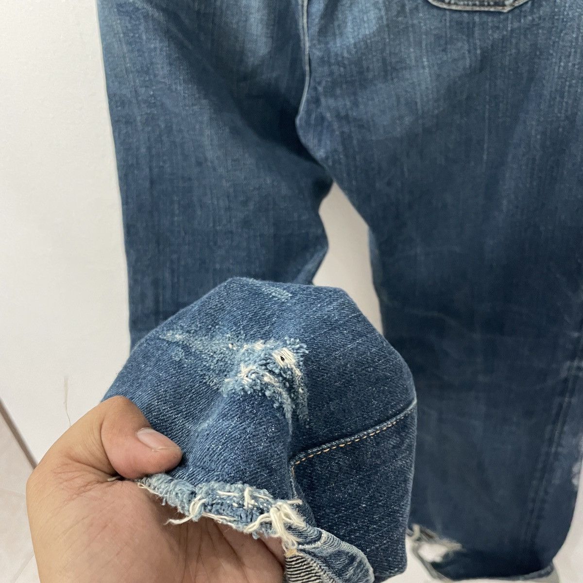 45rpm Vintage R 45Rpm Distressed Denim Jeans Size US 27 - 12 Thumbnail