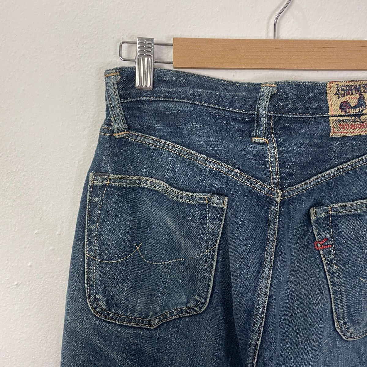 45rpm Vintage R 45Rpm Distressed Denim Jeans Size US 27 - 9 Thumbnail