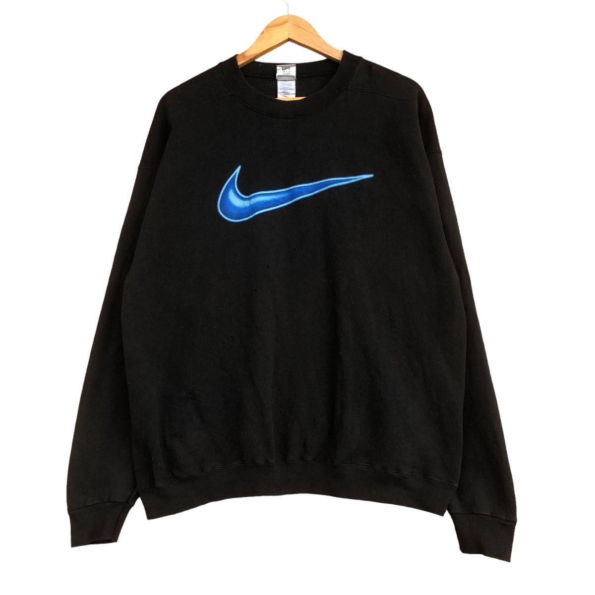 Nike Vintage 90s nike big swoosh crewneck Size US M / EU 48-50 / 2 - 1 Thumbnail