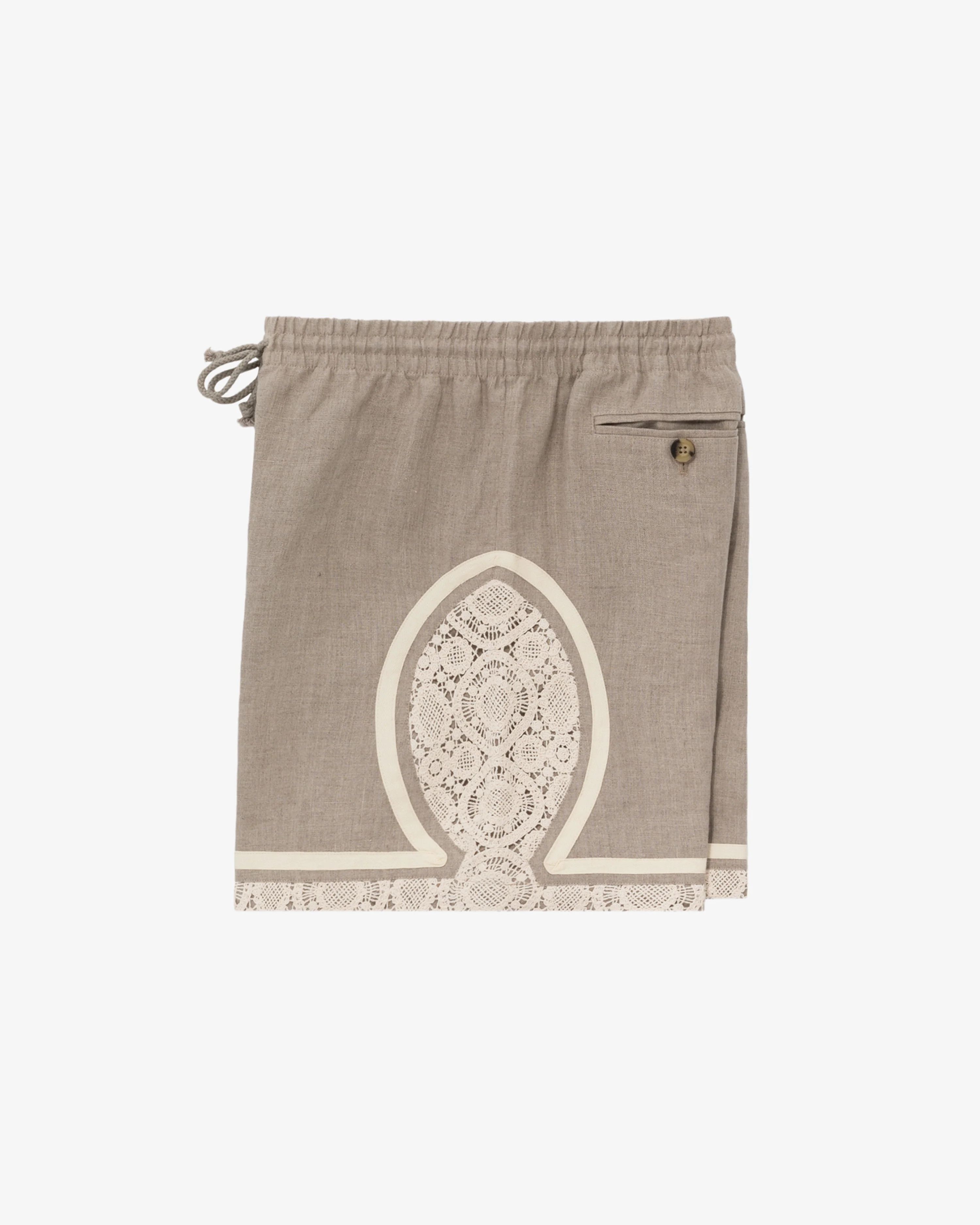 Aime Leon Dore Lace Linen Basketball Short | Grailed