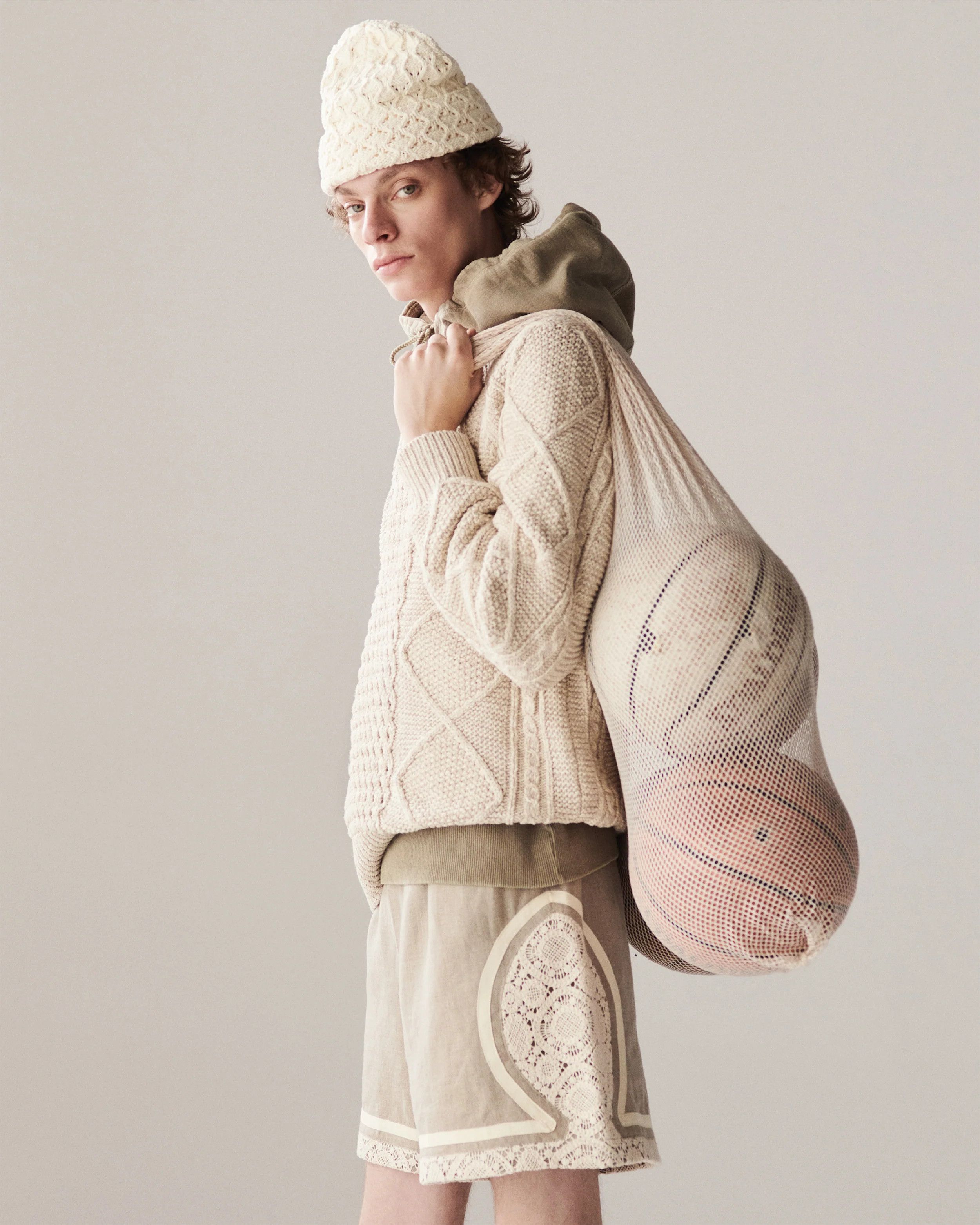 Aime Leon Dore Lace Linen Basketball Short Size US 29 - 3 Thumbnail