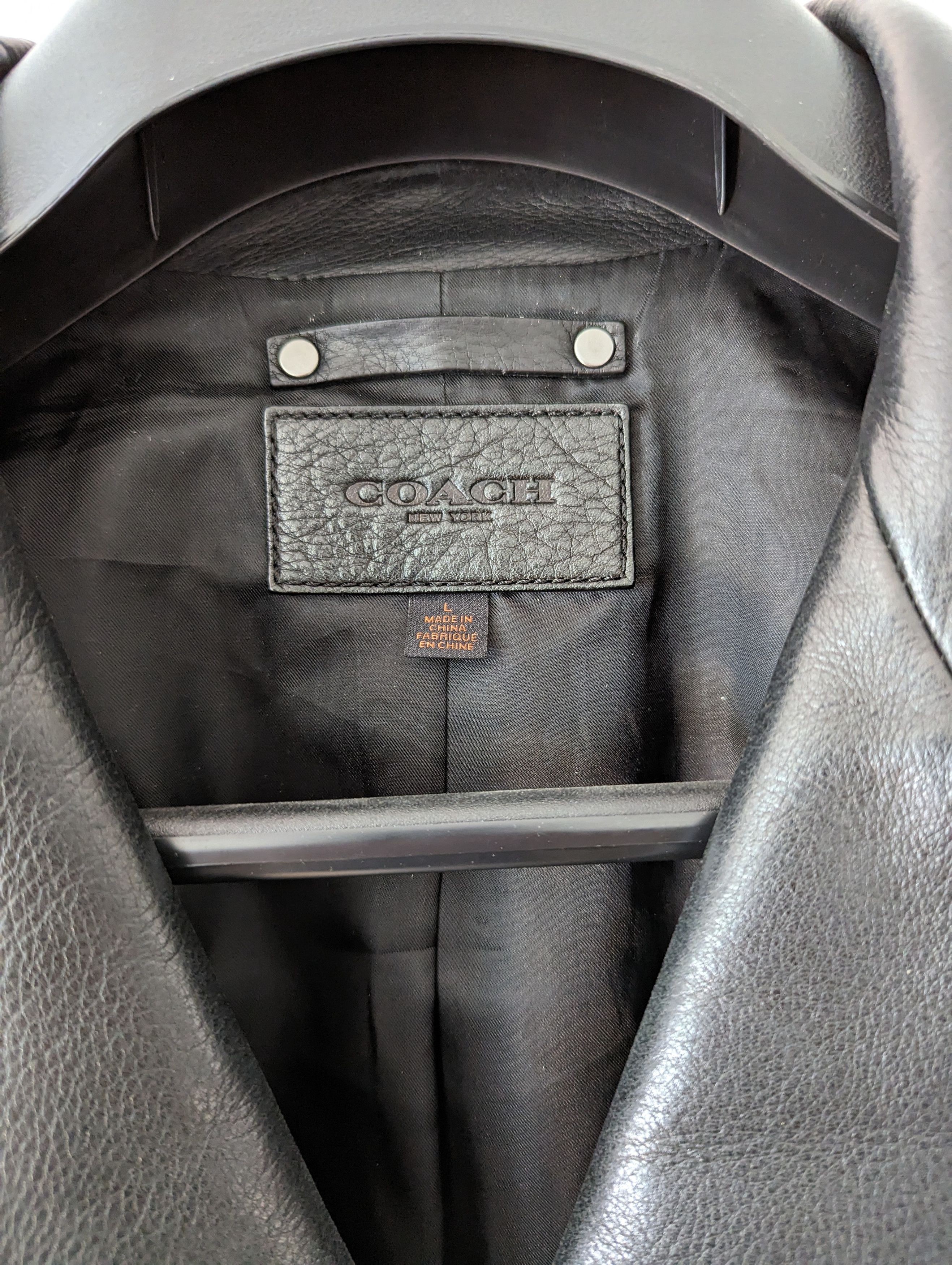 Coach Coach calf leather moto jacket size L Size US L / EU 52-54 / 3 - 6 Thumbnail