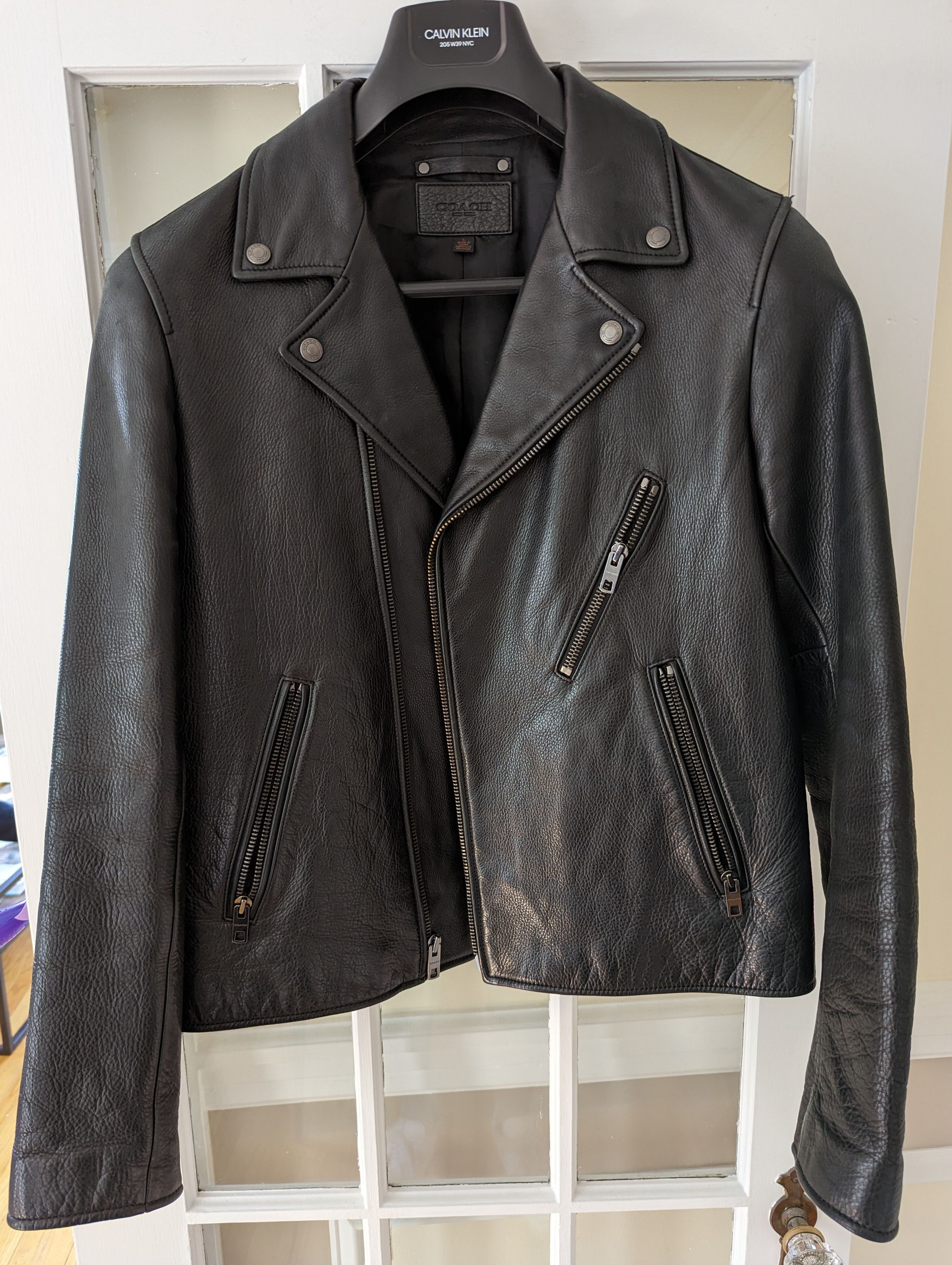 Coach Coach calf leather moto jacket size L Size US L / EU 52-54 / 3 - 1 Thumbnail