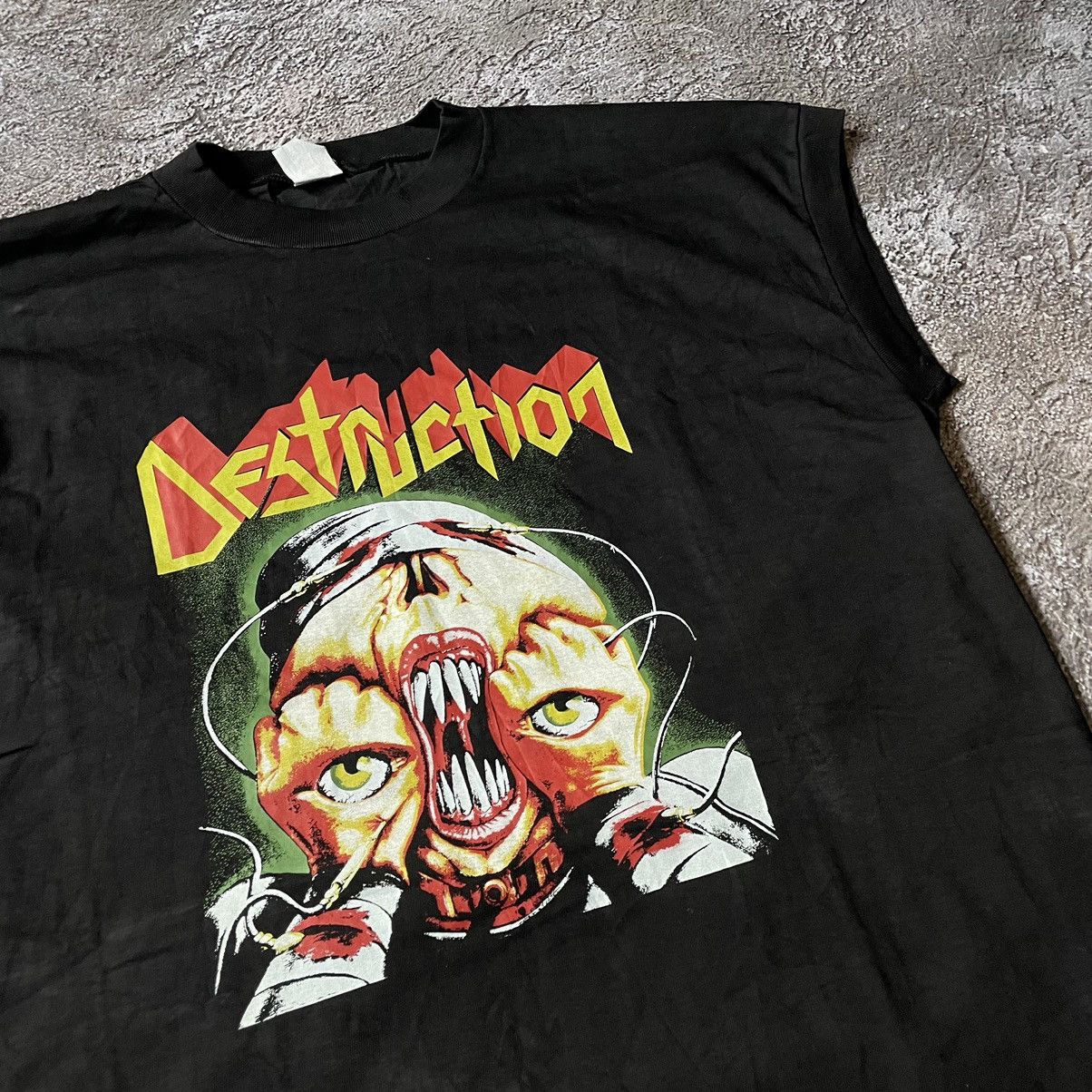 Band Tees Vintage 90s DESTRUCTOR Face Blood DEAD Creepy Horror Tee Size US L / EU 52-54 / 3 - 5 Thumbnail