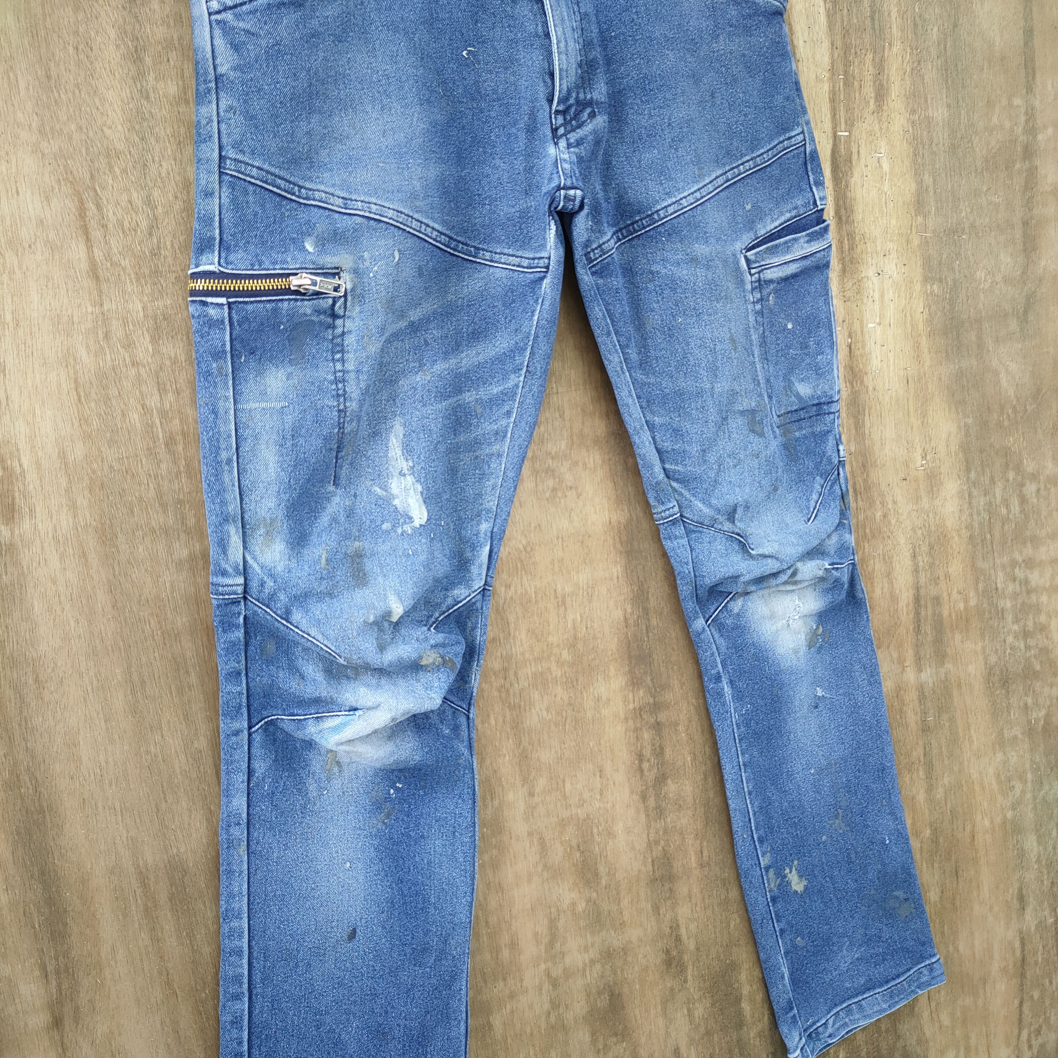 Japanese Brand JAPANESE BRAND FADED/DISTRESSED DENIM JEANS CARGO PANTS Size US 29 - 4 Thumbnail