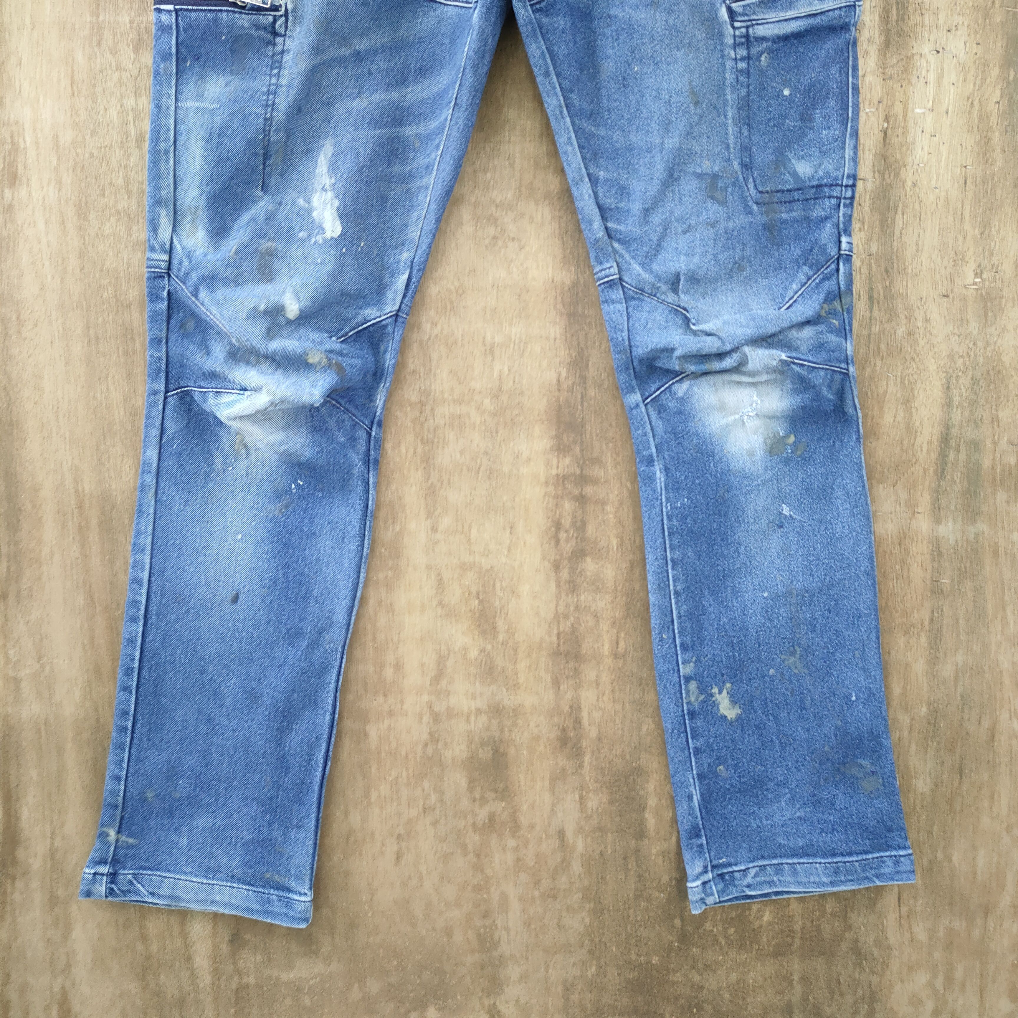 Japanese Brand JAPANESE BRAND FADED/DISTRESSED DENIM JEANS CARGO PANTS Size US 29 - 3 Thumbnail