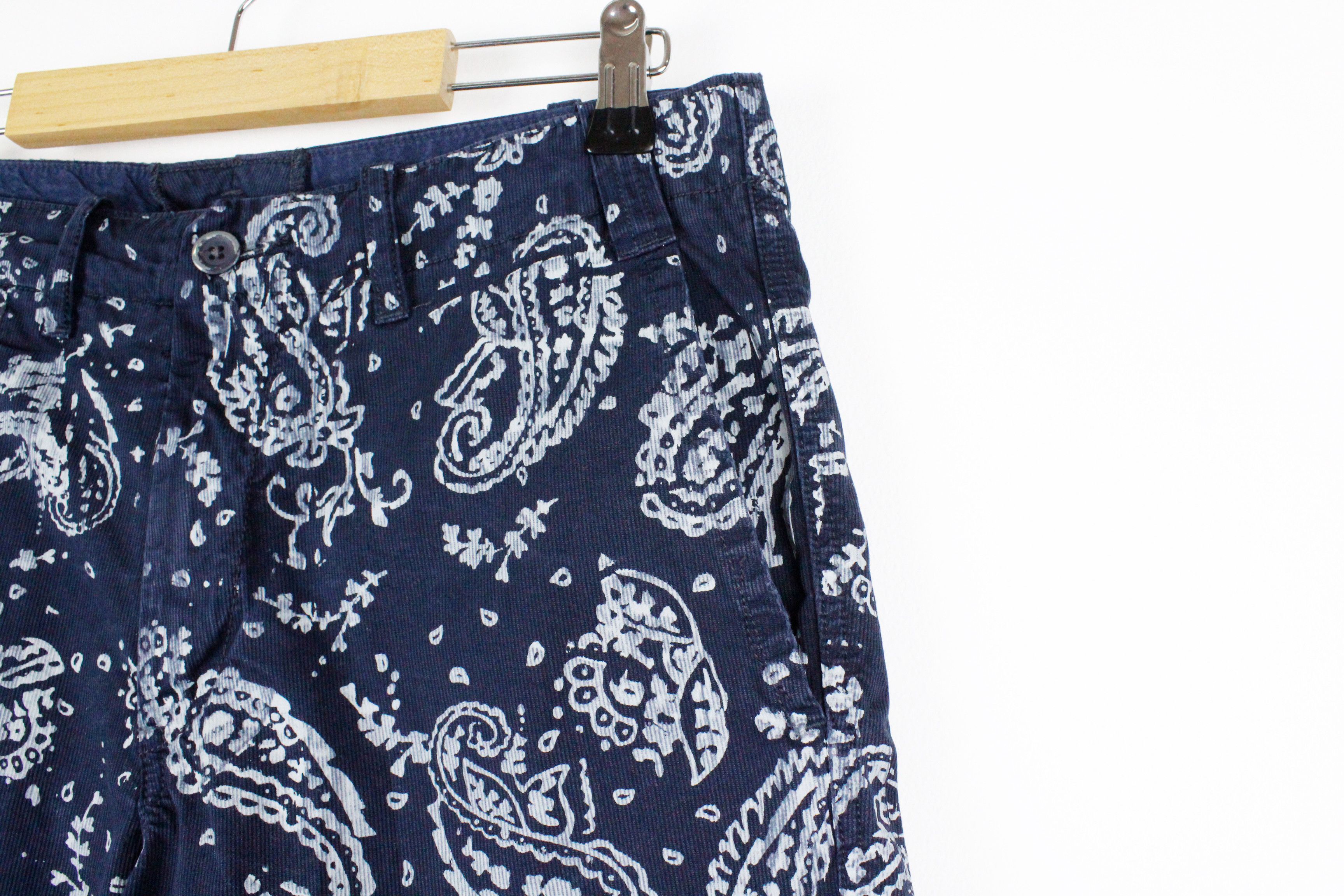 Polo Ralph Lauren × Ralph Lauren Polo Ralph Lauren Navy Paisley Printed Cropped Shorts Size US 30 / EU 46 - 2 Thumbnail