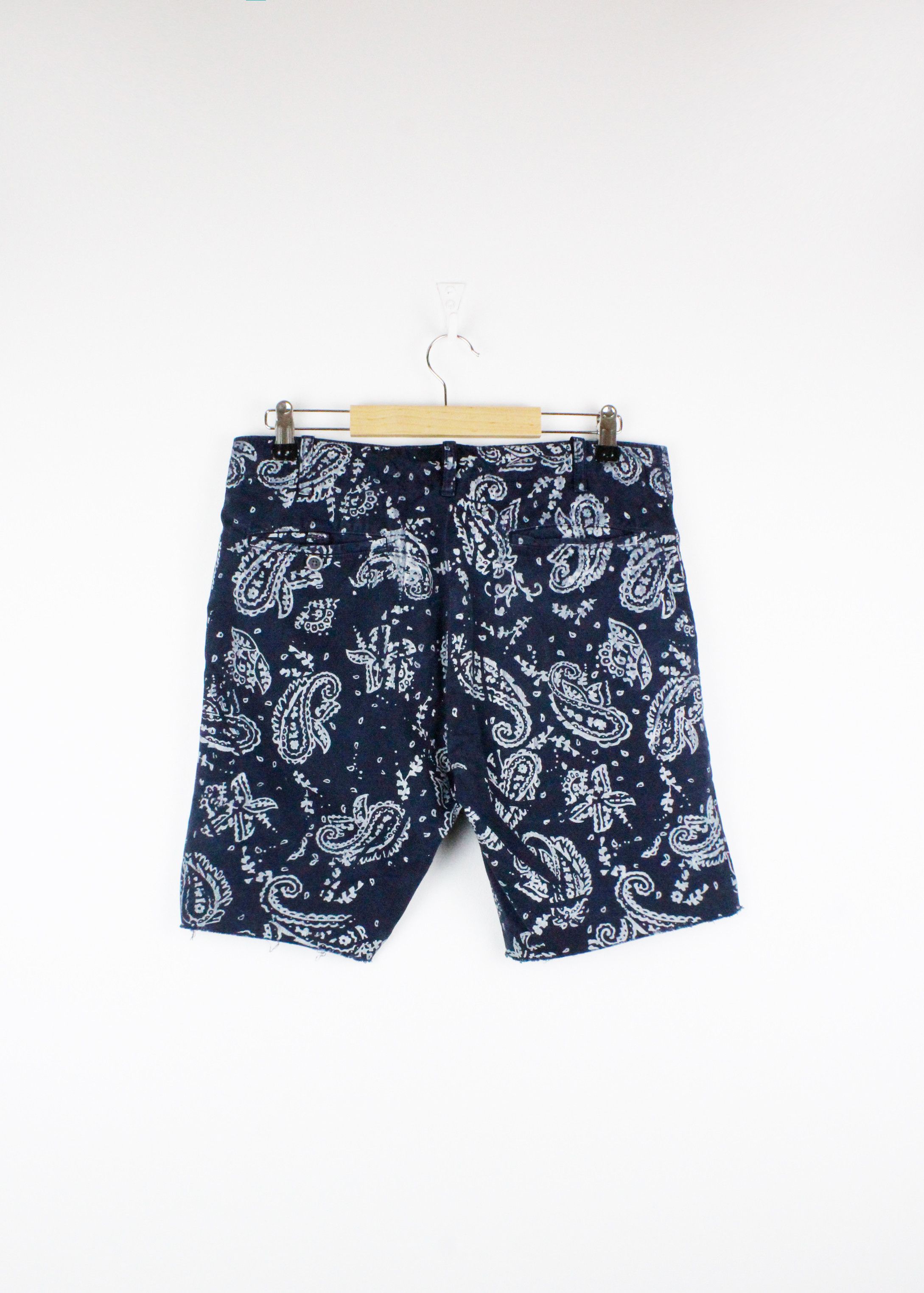 Polo Ralph Lauren × Ralph Lauren Polo Ralph Lauren Navy Paisley Printed Cropped Shorts Size US 30 / EU 46 - 6 Thumbnail