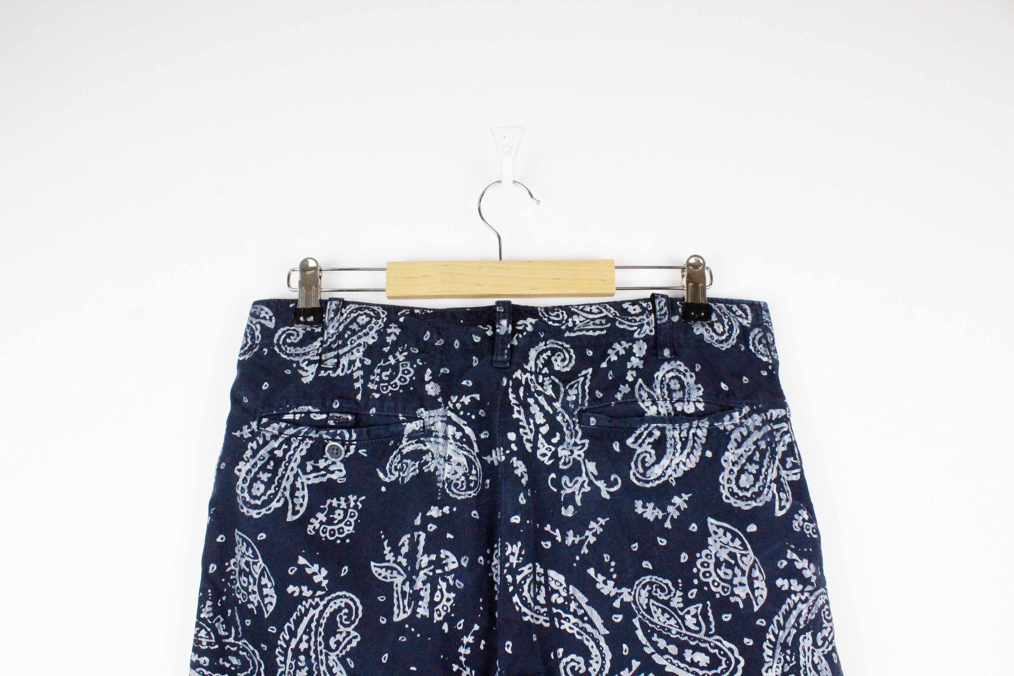 Polo Ralph Lauren × Ralph Lauren Polo Ralph Lauren Navy Paisley Printed Cropped Shorts Size US 30 / EU 46 - 7 Thumbnail
