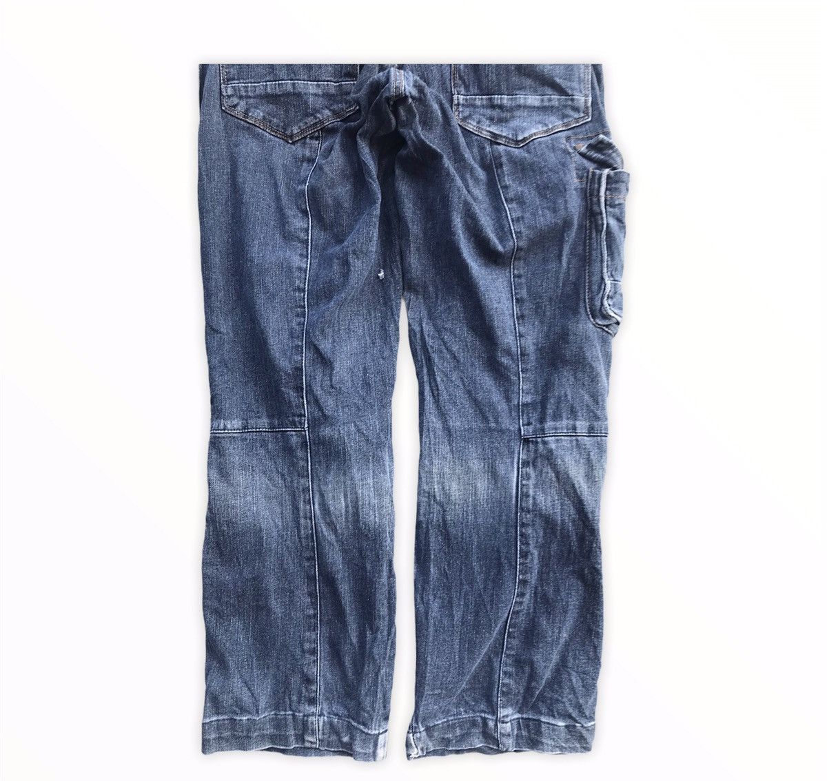 Japanese Brand Japanese Brand Biker Denim Tactical Utility Cargo Pants Size US 31 - 12 Thumbnail