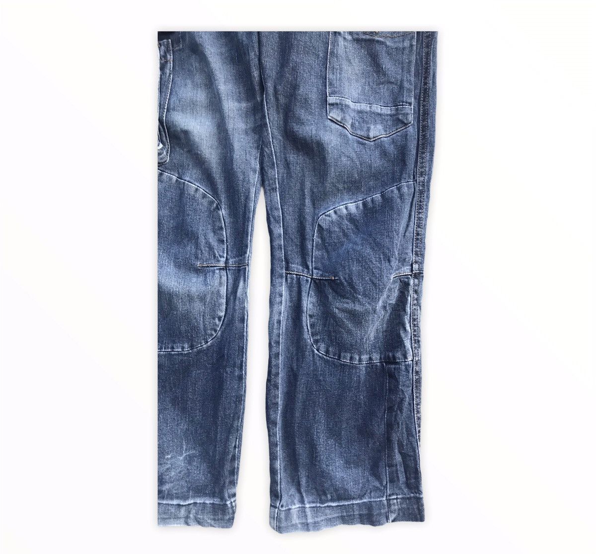 Japanese Brand Japanese Brand Biker Denim Tactical Utility Cargo Pants Size US 31 - 7 Thumbnail