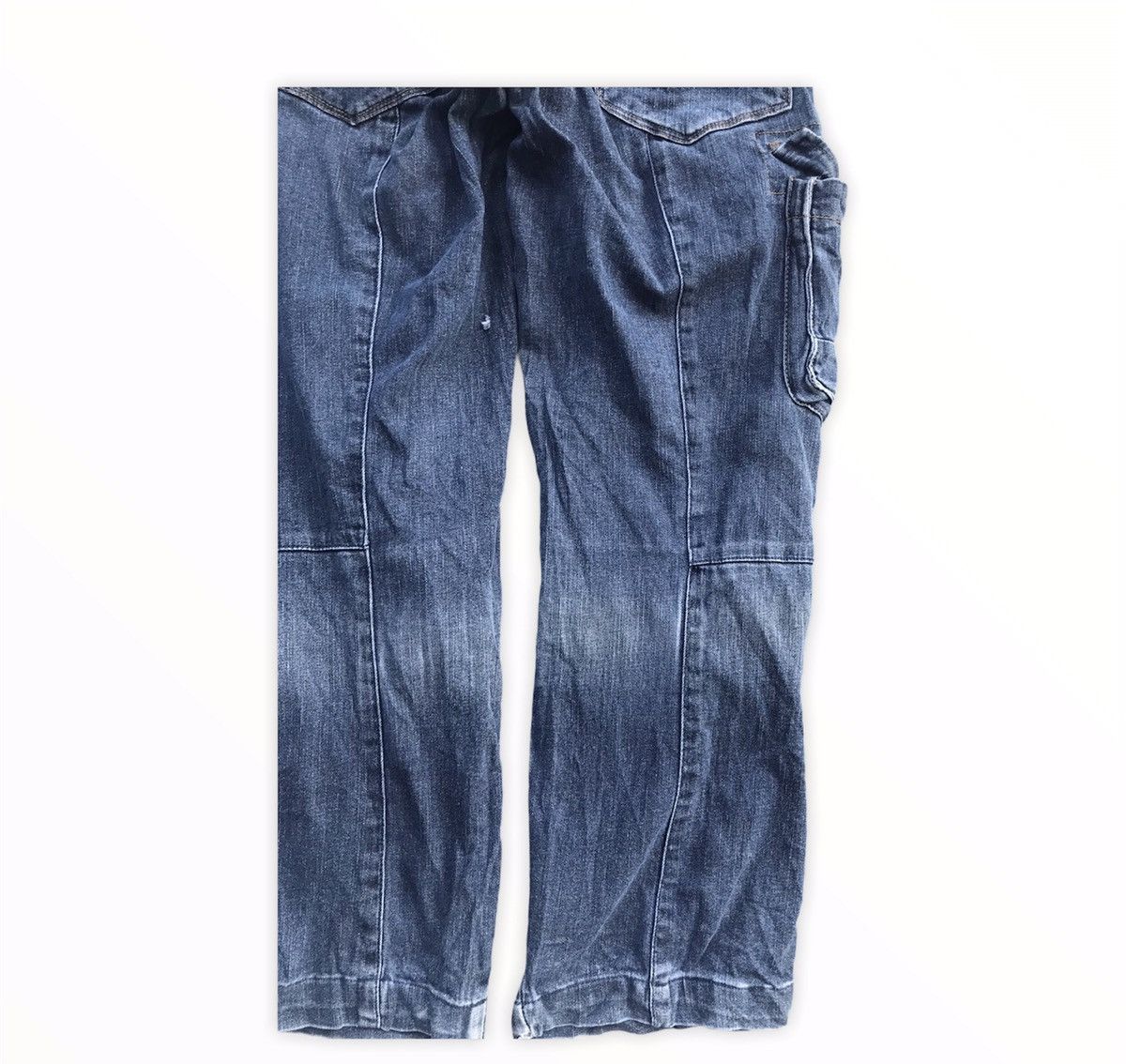 Japanese Brand Japanese Brand Biker Denim Tactical Utility Cargo Pants Size US 31 - 16 Thumbnail