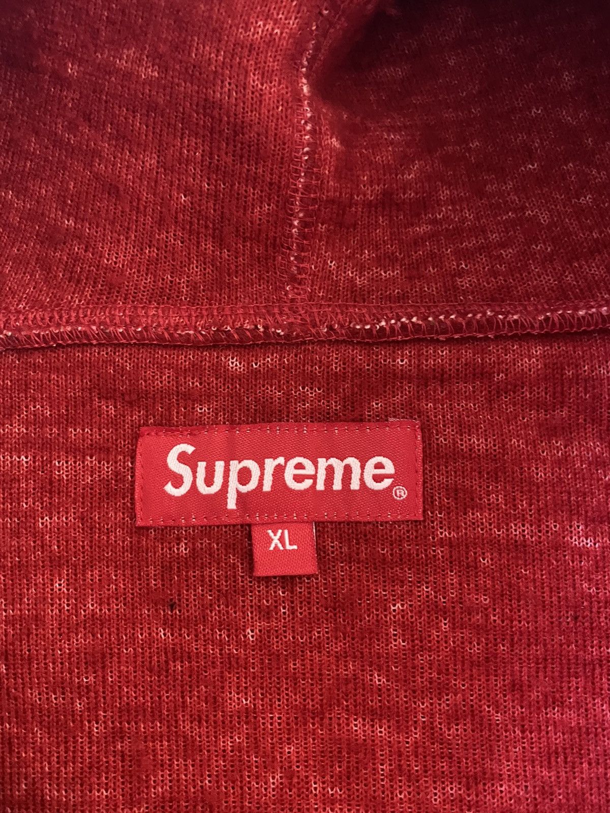 Supreme Supreme Hooded Half Zip Sweater Red Sherpa sz XL Size US XL / EU 56 / 4 - 5 Thumbnail