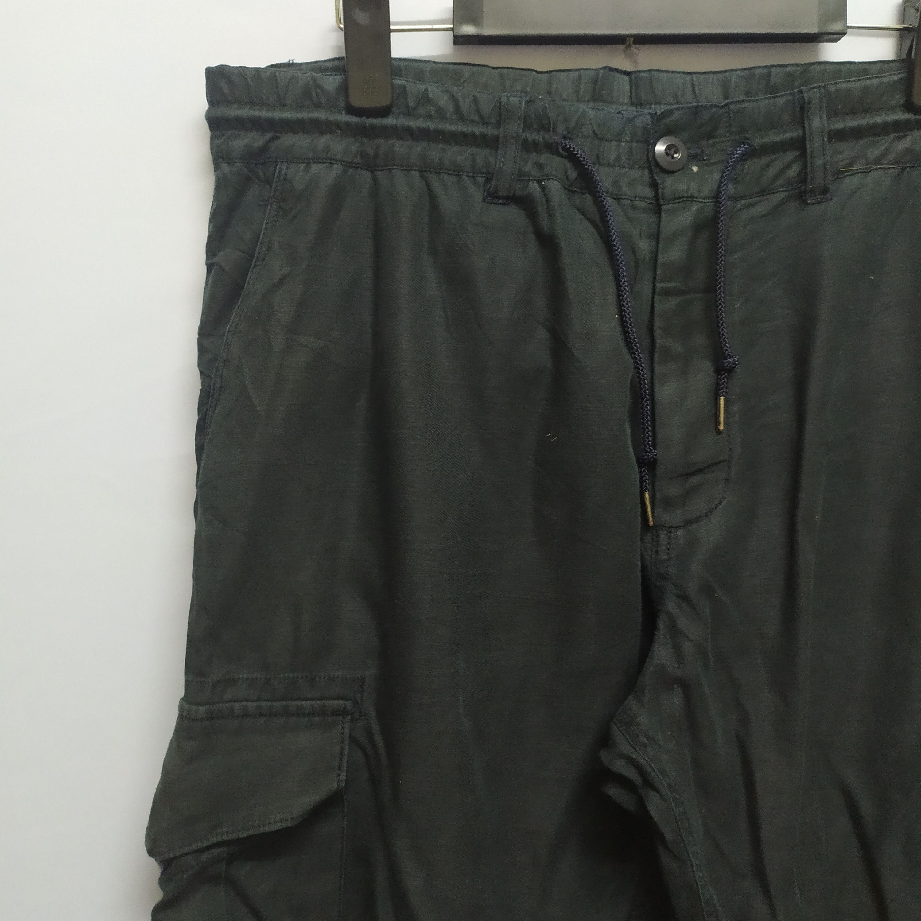 Japanese Brand PORT BRIDGE SPRING WAIST BLACK CARGO PANTS Size US 34 / EU 50 - 3 Thumbnail