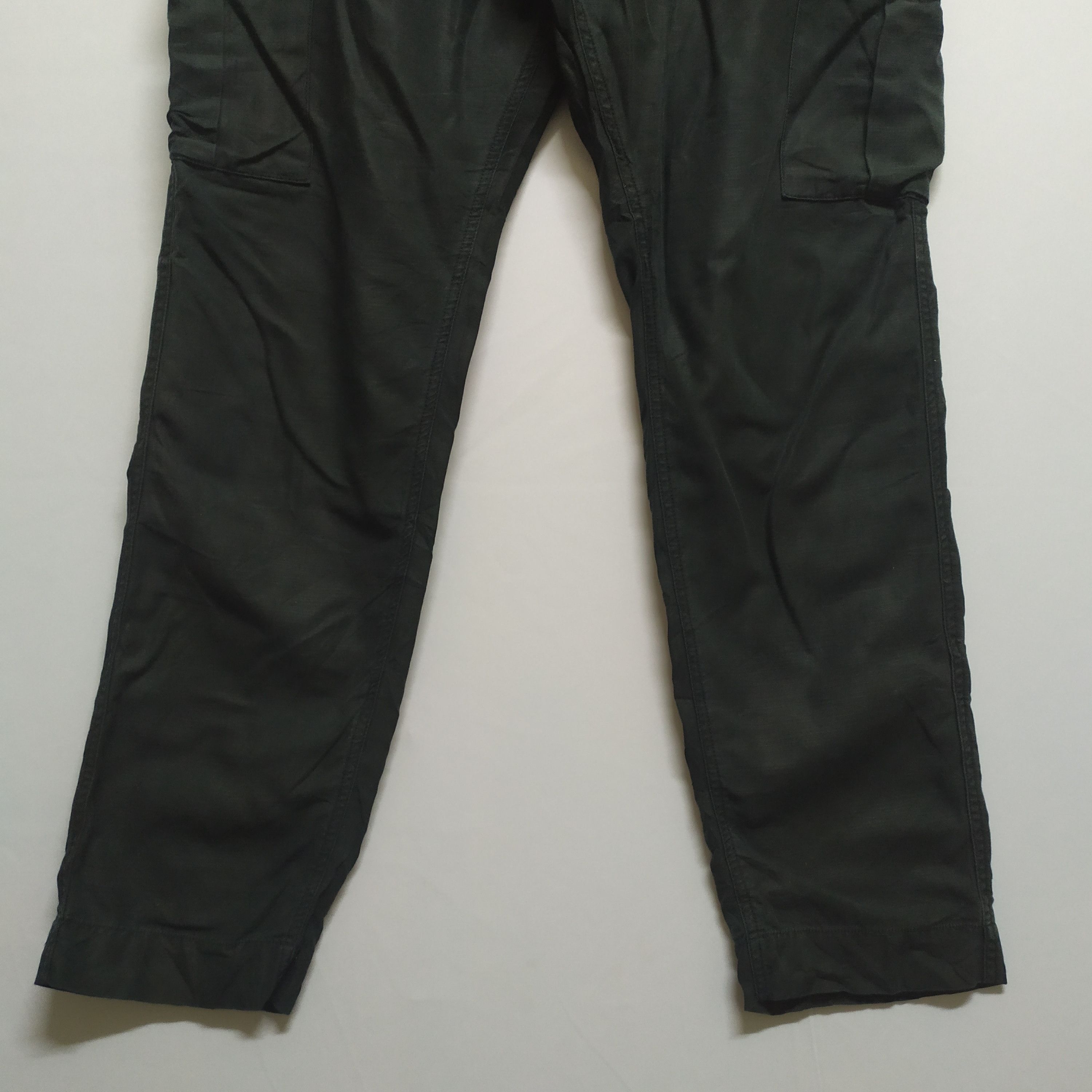 Japanese Brand PORT BRIDGE SPRING WAIST BLACK CARGO PANTS Size US 34 / EU 50 - 5 Thumbnail