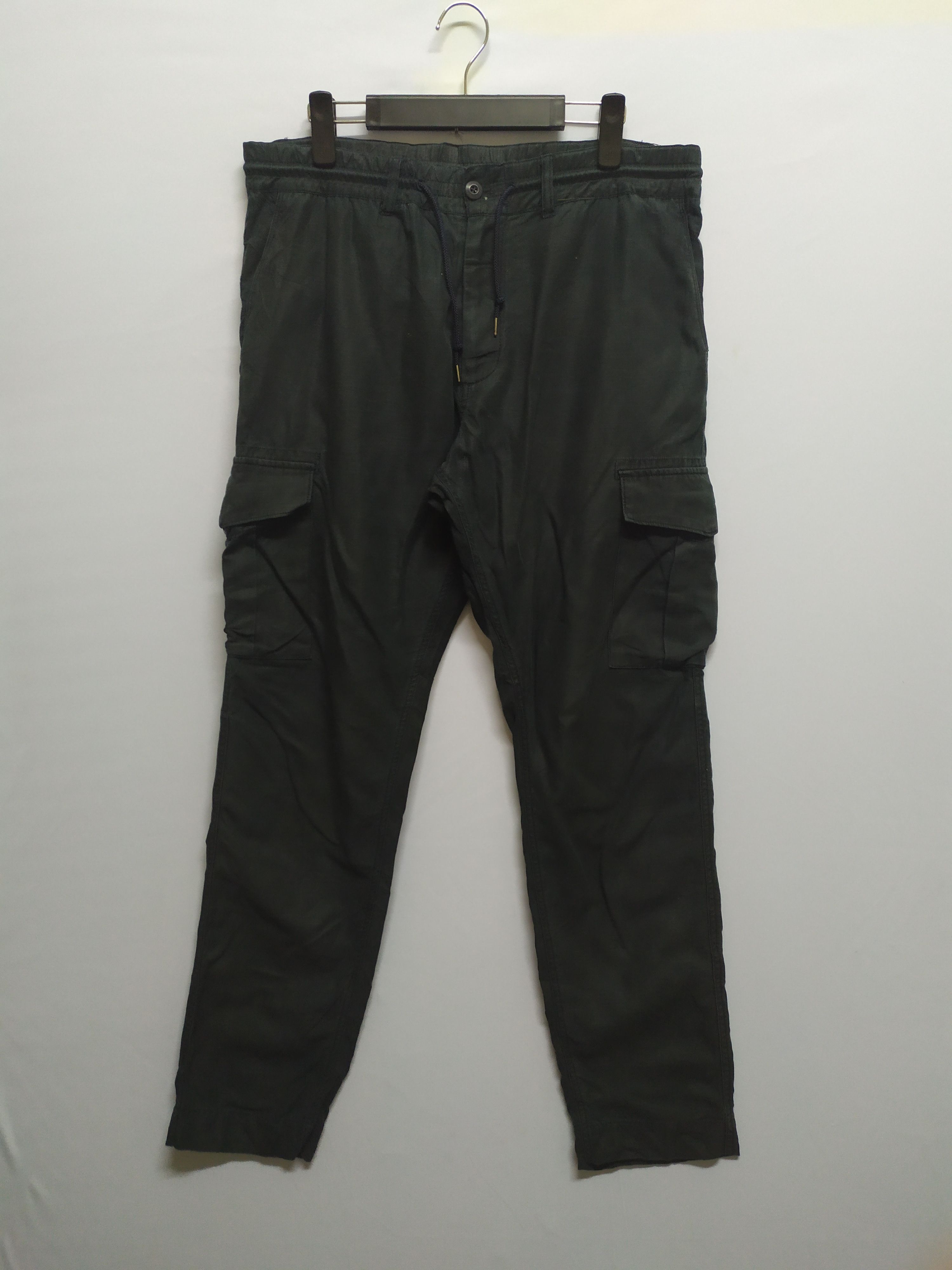 Japanese Brand PORT BRIDGE SPRING WAIST BLACK CARGO PANTS Size US 34 / EU 50 - 1 Thumbnail