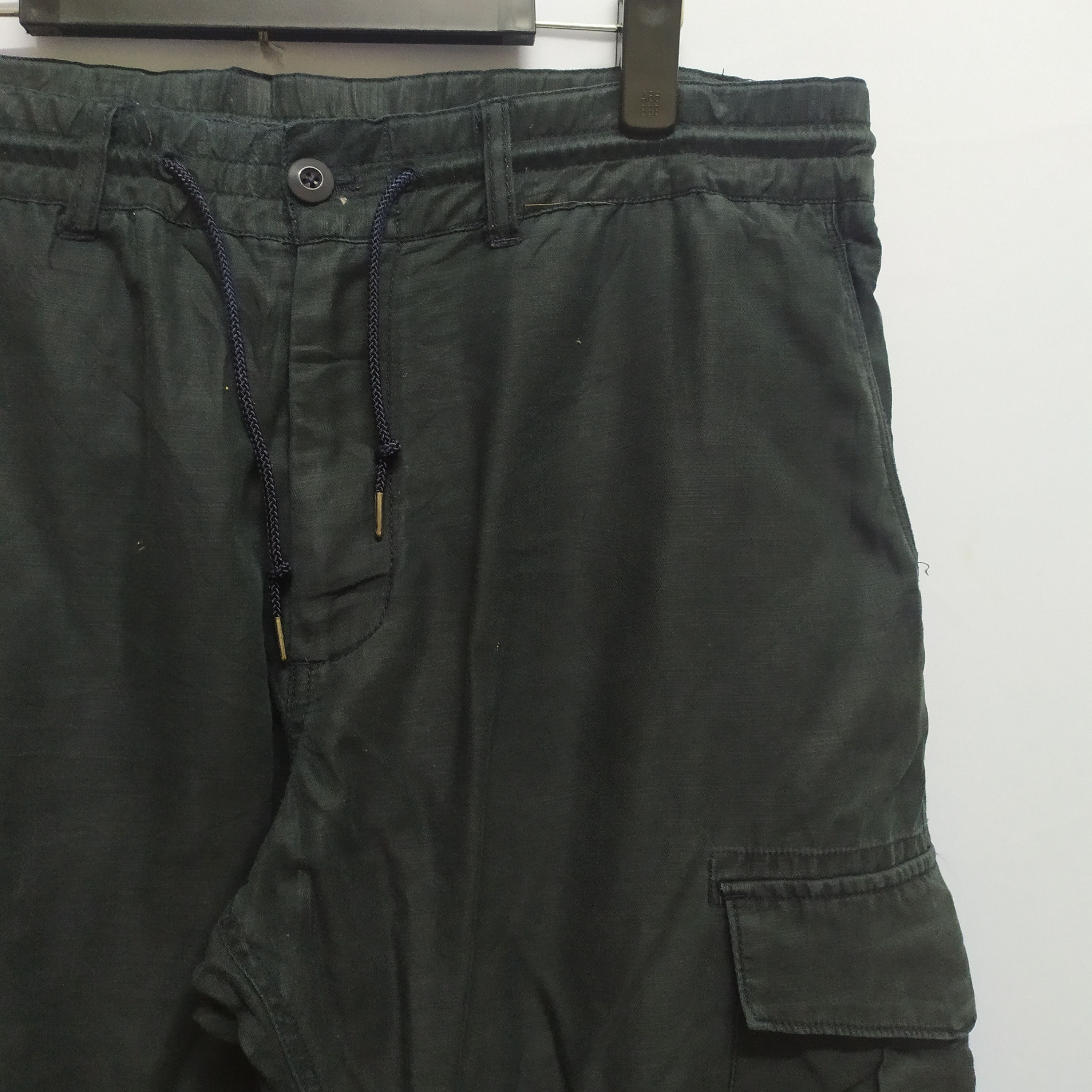 Japanese Brand PORT BRIDGE SPRING WAIST BLACK CARGO PANTS Size US 34 / EU 50 - 2 Thumbnail