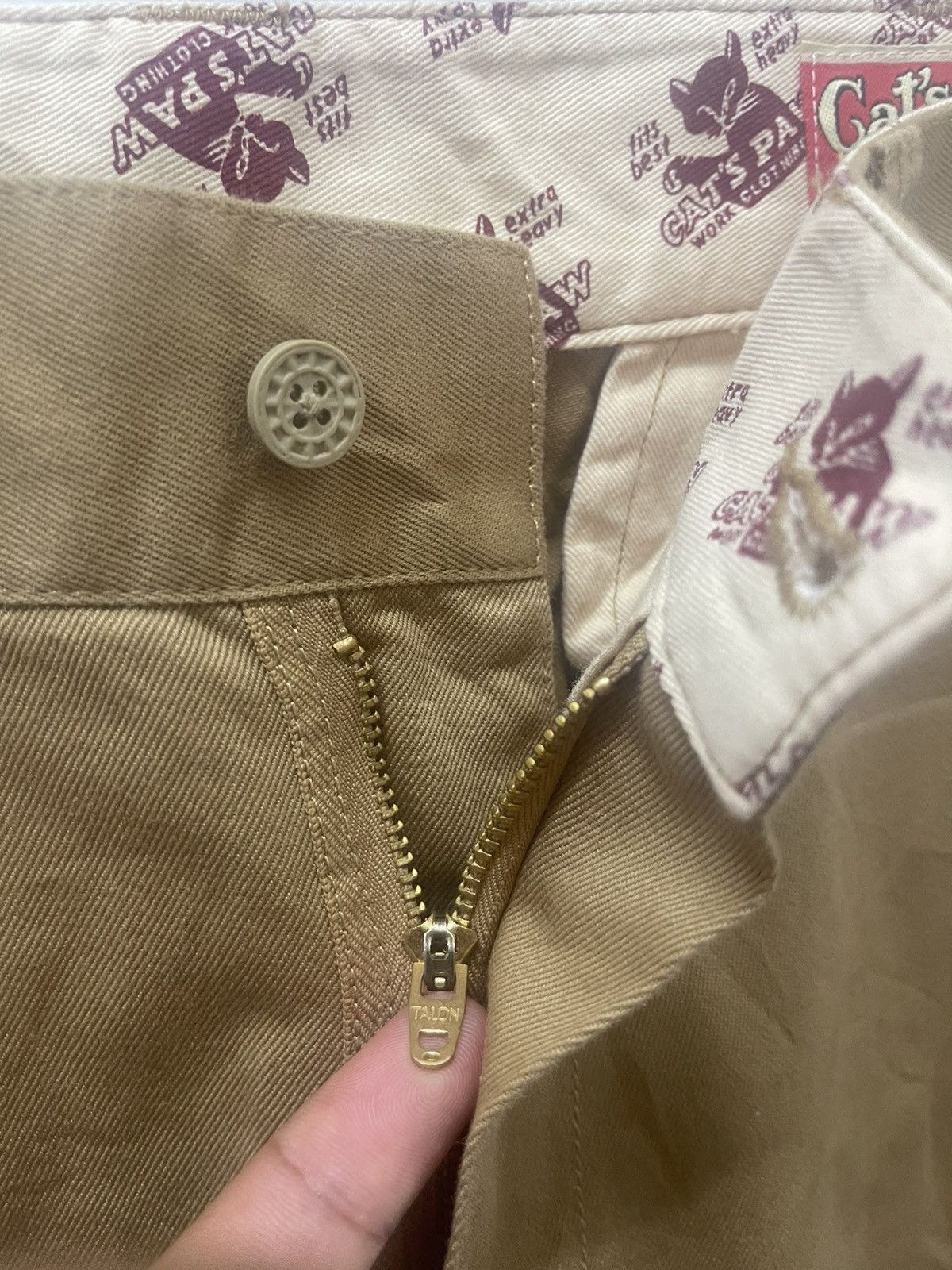 CAT'S PAW Rare Vintage CAT’S PAW Sugar Cane Toyo Enterprise Talon Pant Size US 29 - 7 Thumbnail
