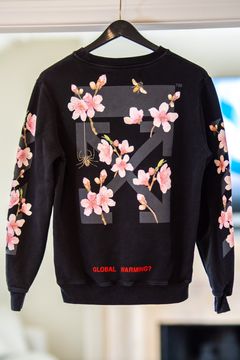 Off white global discount warming hoodie pink