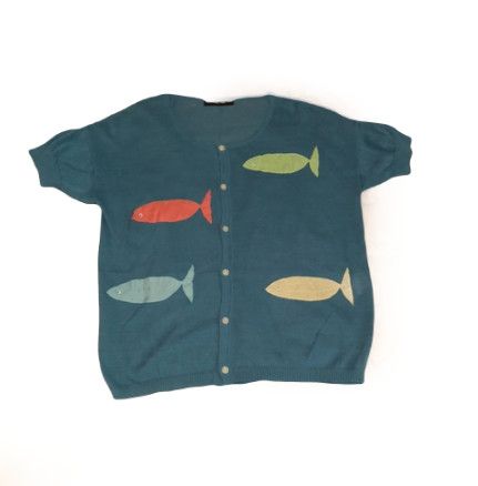 Ne-Net Ne-Net Short Sleeve Applique Cardigan Size M / US 6-8 / IT 42-44 - 1 Thumbnail