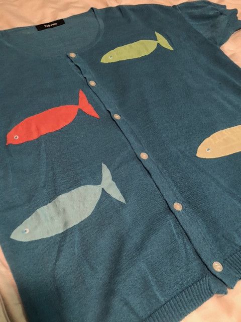 Ne-Net Ne-Net Short Sleeve Applique Cardigan Size M / US 6-8 / IT 42-44 - 2 Thumbnail
