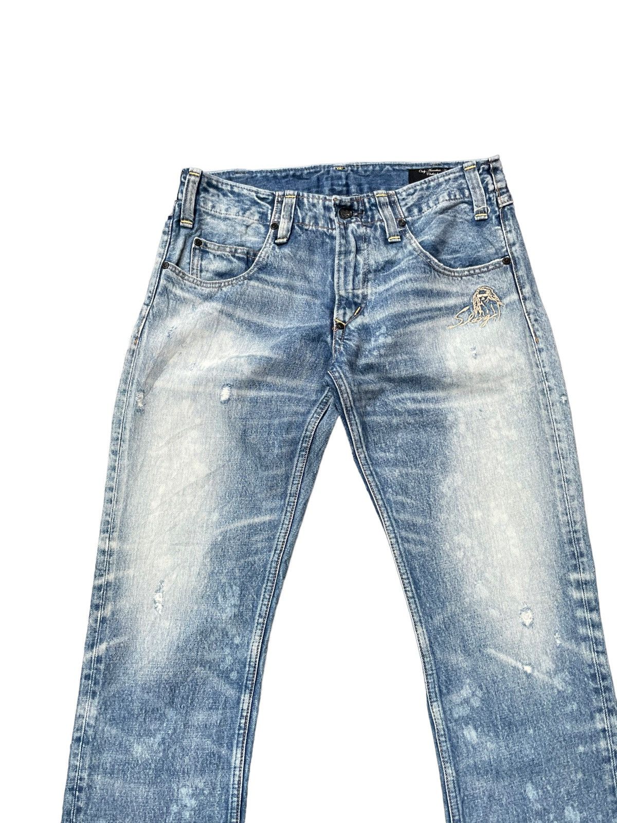 Japanese Brand RNA Slang Faded Distresed Denim Size US 32 / EU 48 - 5 Thumbnail