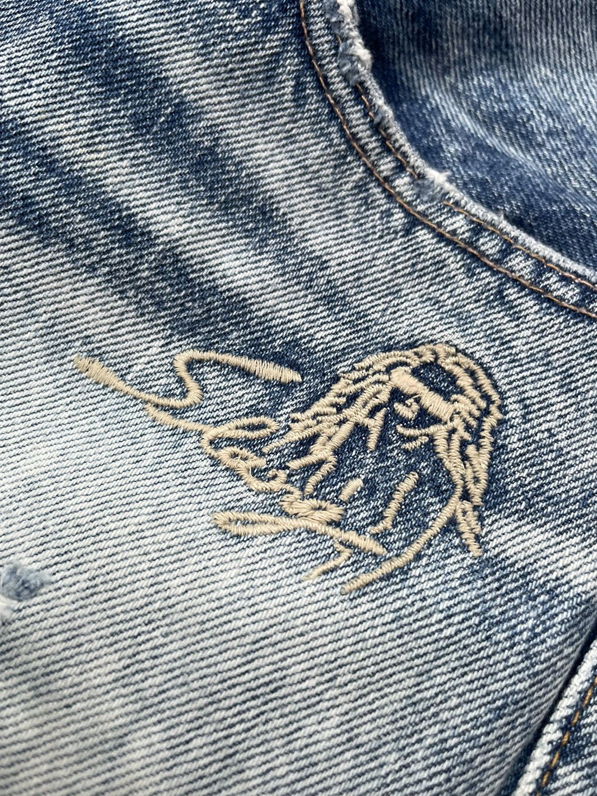 Japanese Brand RNA Slang Faded Distresed Denim Size US 32 / EU 48 - 21 Thumbnail