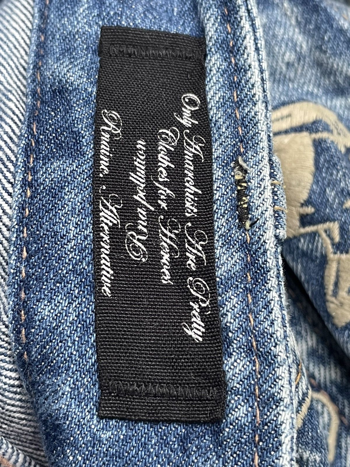 Japanese Brand RNA Slang Faded Distresed Denim Size US 32 / EU 48 - 14 Thumbnail