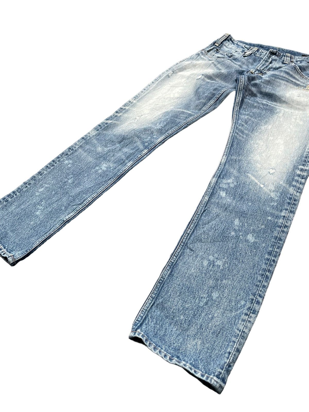 Japanese Brand RNA Slang Faded Distresed Denim Size US 32 / EU 48 - 3 Thumbnail