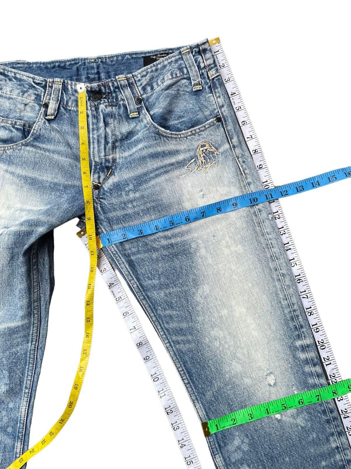 Japanese Brand RNA Slang Faded Distresed Denim Size US 32 / EU 48 - 25 Thumbnail