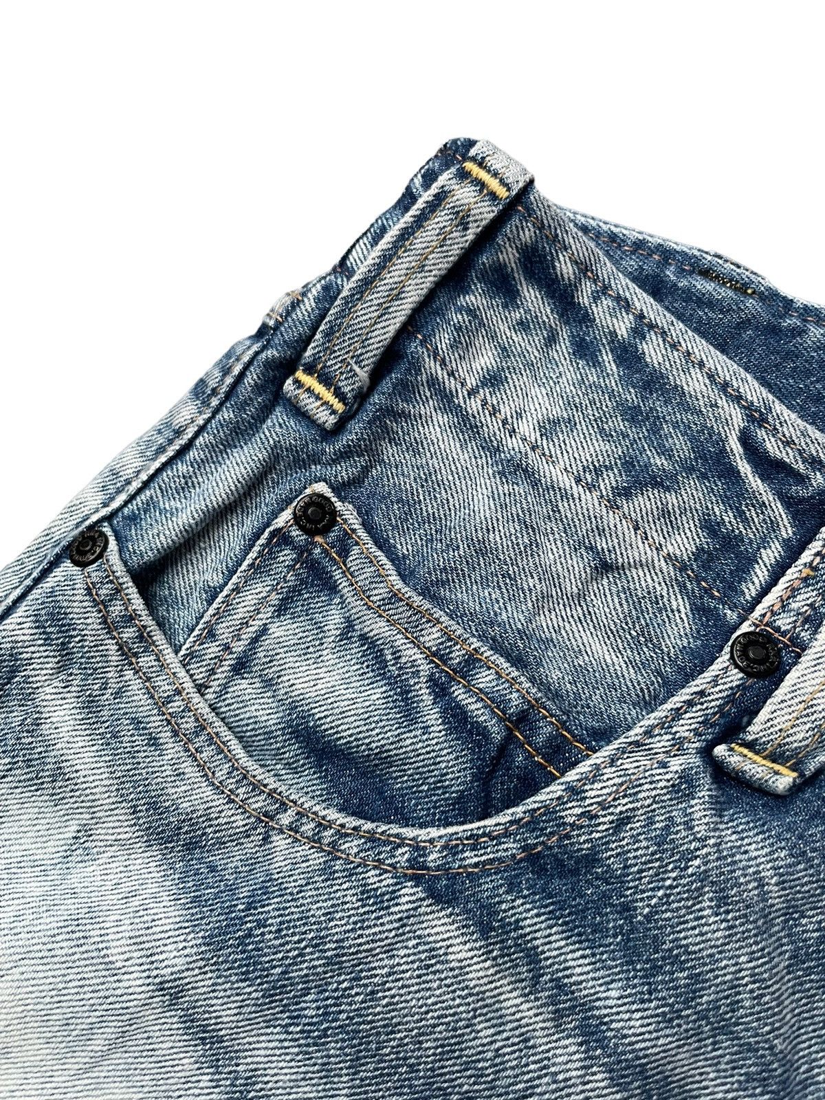 Japanese Brand RNA Slang Faded Distresed Denim Size US 32 / EU 48 - 9 Thumbnail