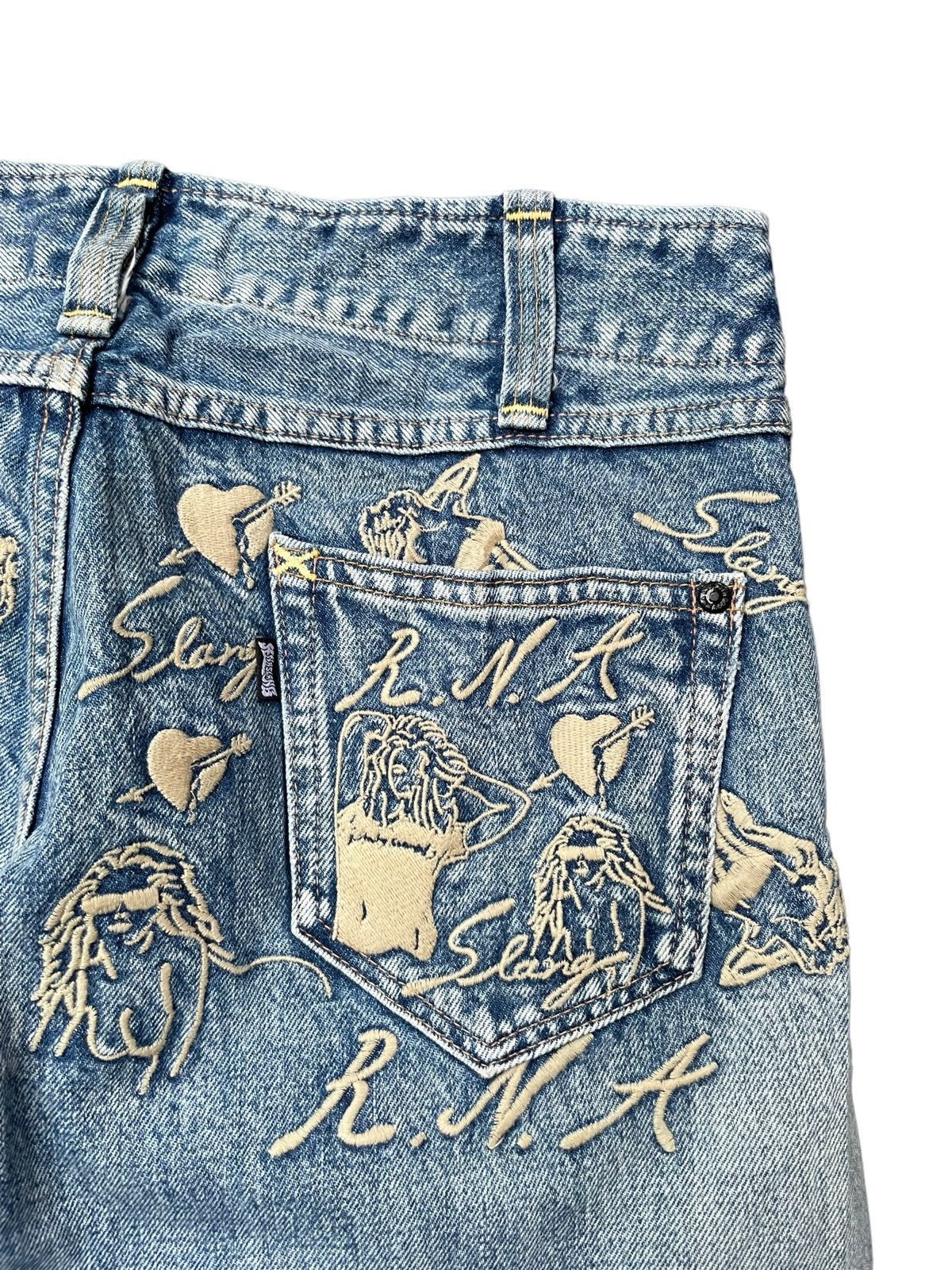Japanese Brand RNA Slang Faded Distresed Denim Size US 32 / EU 48 - 11 Thumbnail