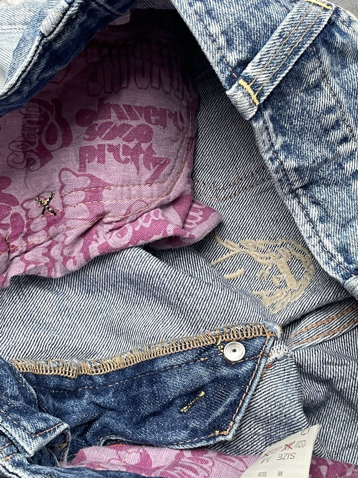 Japanese Brand RNA Slang Faded Distresed Denim Size US 32 / EU 48 - 15 Thumbnail